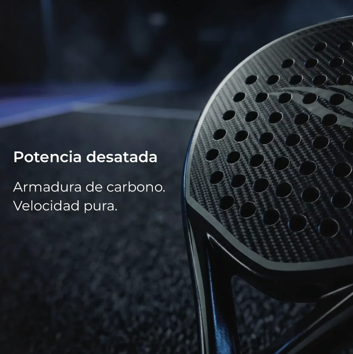 Pala Padel - Marco y Superficie de Fibra de Carbono en Forma de lágrima | Núcleo de Espuma EVA, Estructura Ligera de Control y Potencia + Padel Raqueta Funda | 2 años de garantía