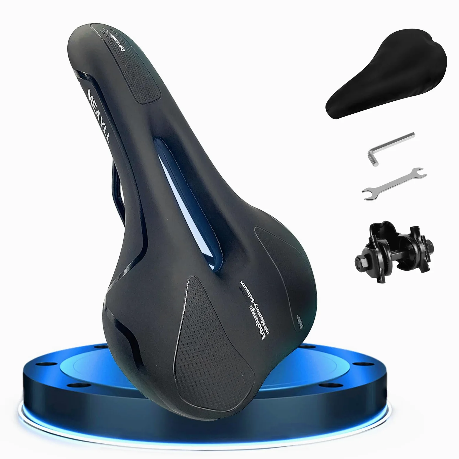 Sillín de bicicleta para hombre y mujer cómodo y suave – 2026 sillín ergonómico para bicicleta con distribución de presión optimizada y espuma viscoelástica, cómodo sillín para trekking, viajes