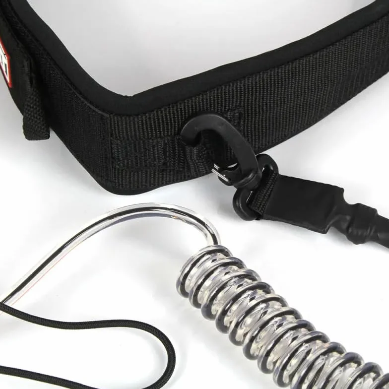 Leash DE WINGFOIL Cinturón Coil Howzit Negro