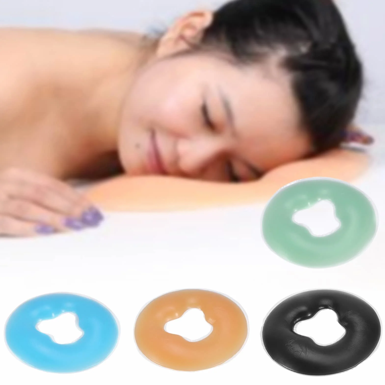 Cojín Facial para Cama de Masaje, Silicona Suave, SPA (Color Piel)
