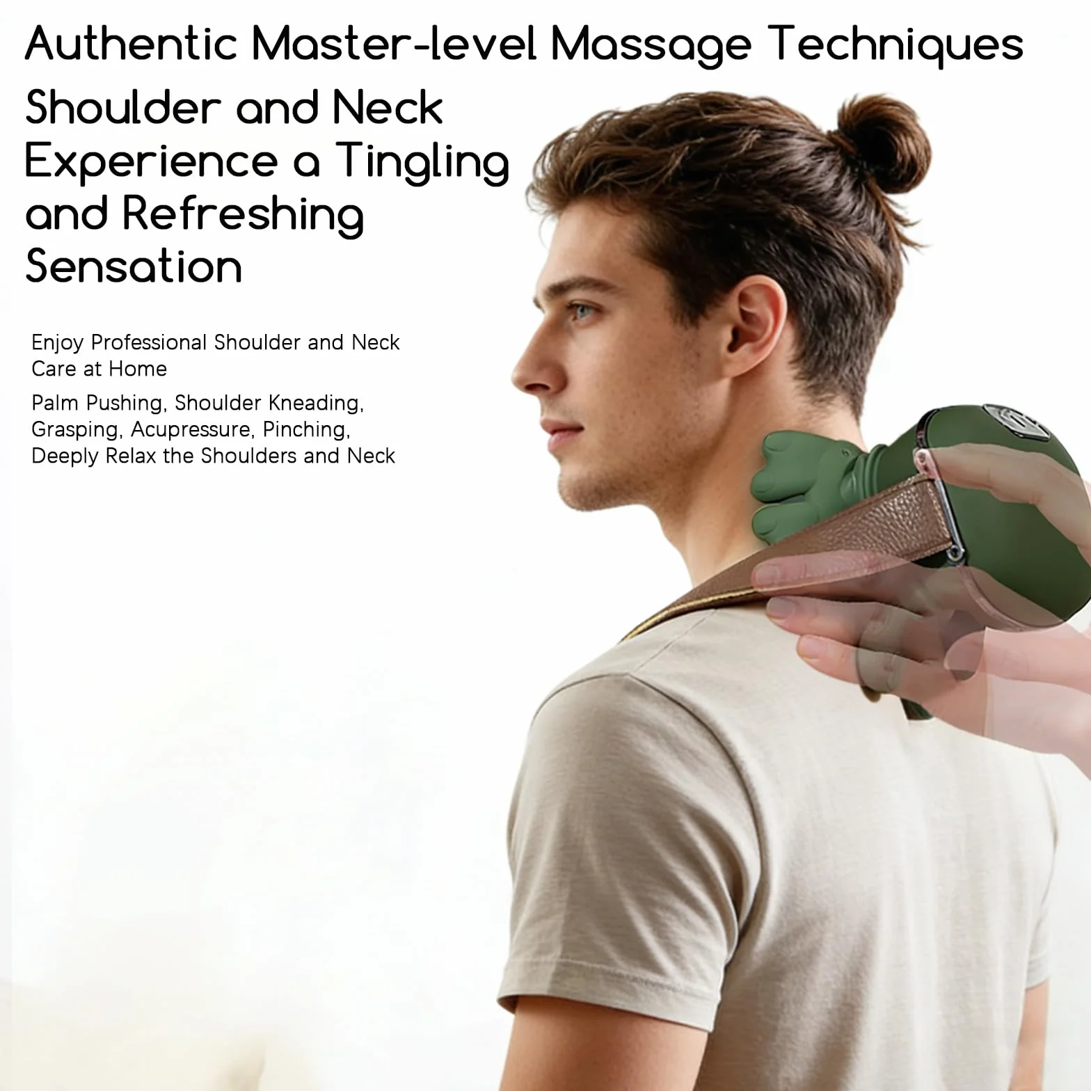 Masajeador Shiatsu de cuello y hombros, masajeador profesional de espalda 4D con calor