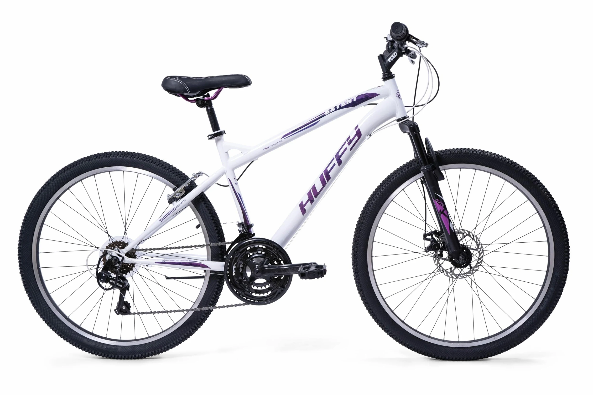 Huffy Mountainbike Bicicleta de montaña Extent de 26 Pulgadas, Blanco, Medium