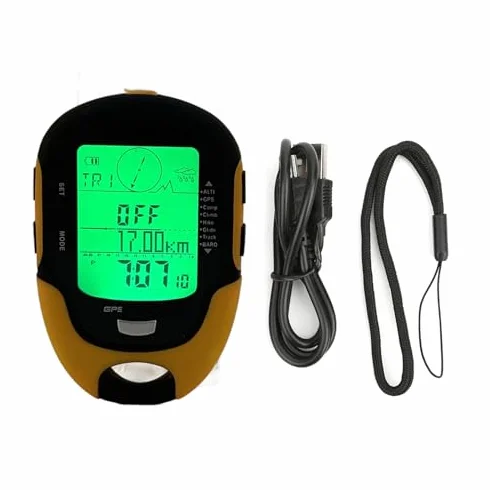Altímetro electrónico GPS, FR510 ABS IPX4 Grado Impermeable Navegación al Aire/Medidor de altitud/Brújula de Temperatura y Humedad/Indicador de Tendencia climática
