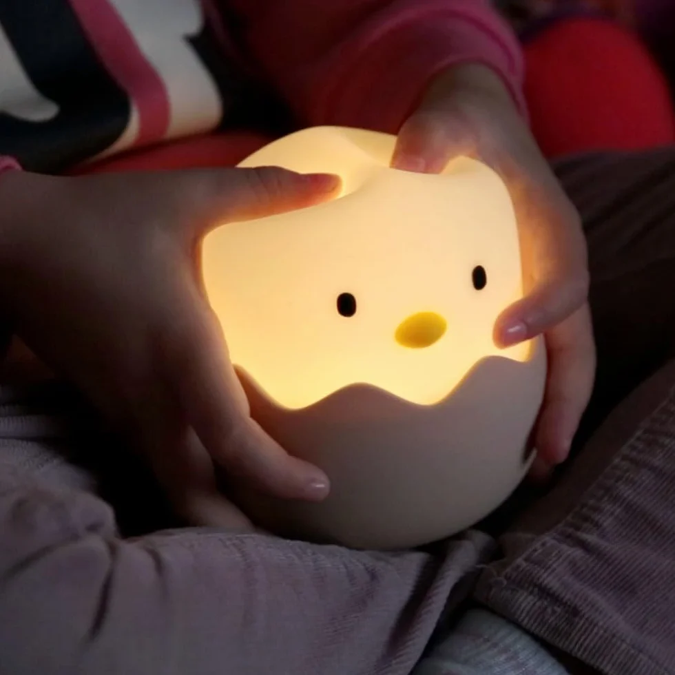 Lampara nocturna de mesa LED Infantil quitamiedos recargable Chicken Greenice