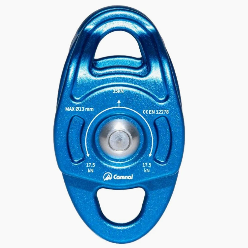 Qianly Doble Polea Portátil Equipada con Doble Rodillo Rotatorio y de Rodamientos Resistente para Cuerda de hasta 13mm Fabricada en Aluminio Ligero