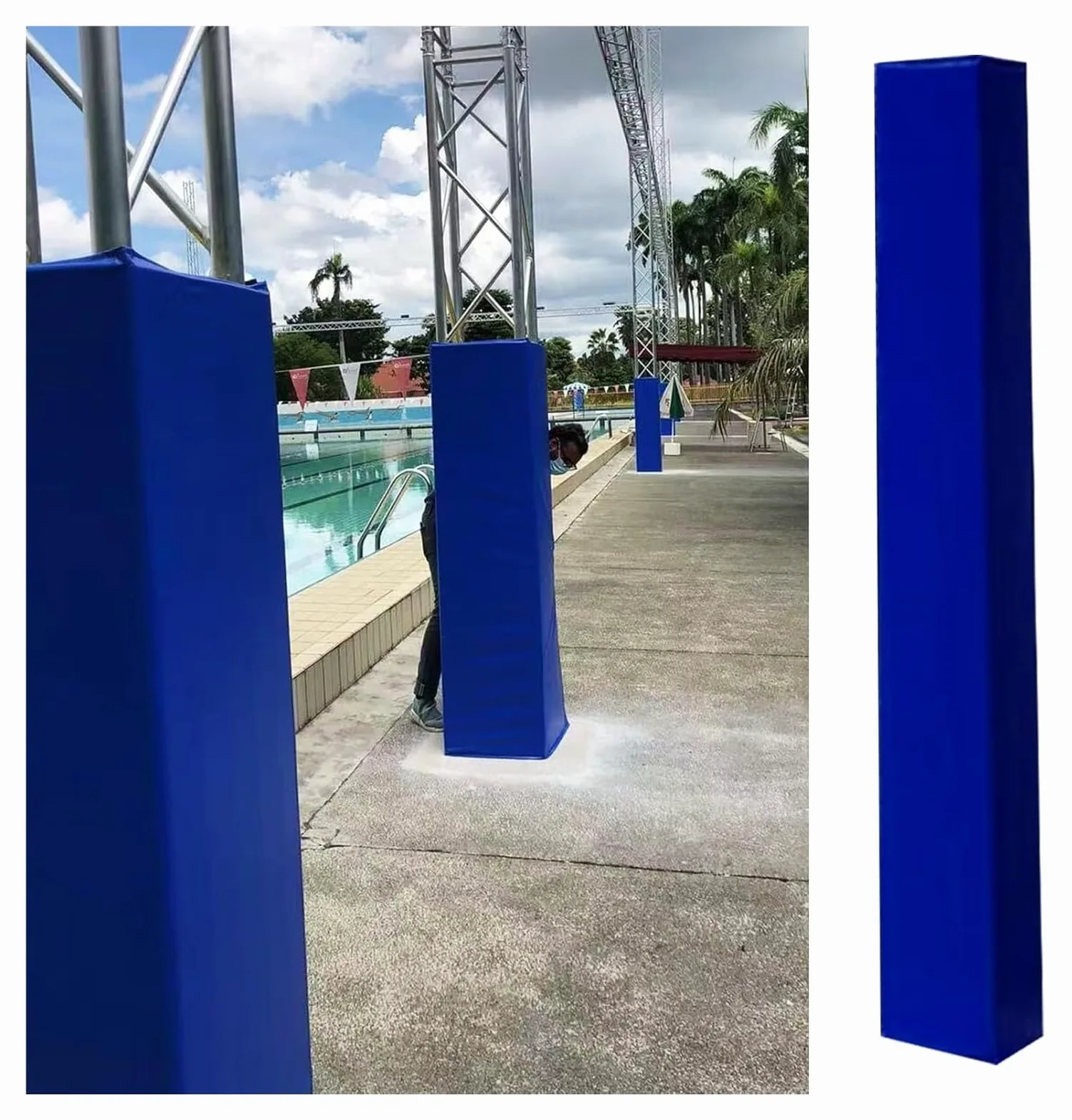 Genérico Almohadilla Cuadrada For Postes, Compatible con Columnas De Postes Grandes De 18 X 18 Cm Y 20 X 20 Cm. Almohadilla Envolvente For Gimnasios Y Áreas De Juegos