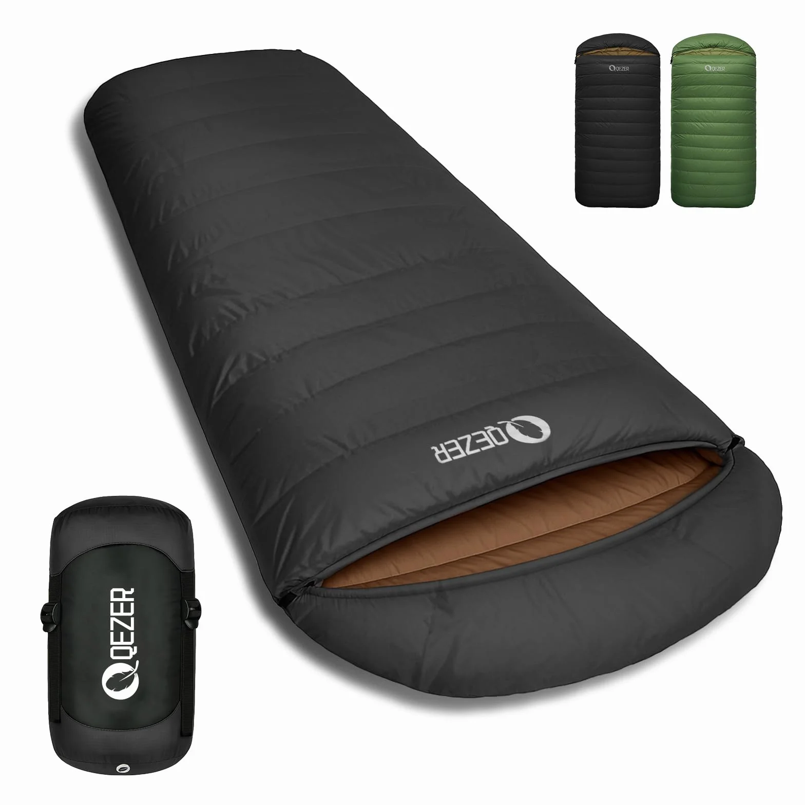 Saco de dormir XL con relleno de 600 grados para adultos, ultraligero, ideal para mochileros, camping, senderismo
