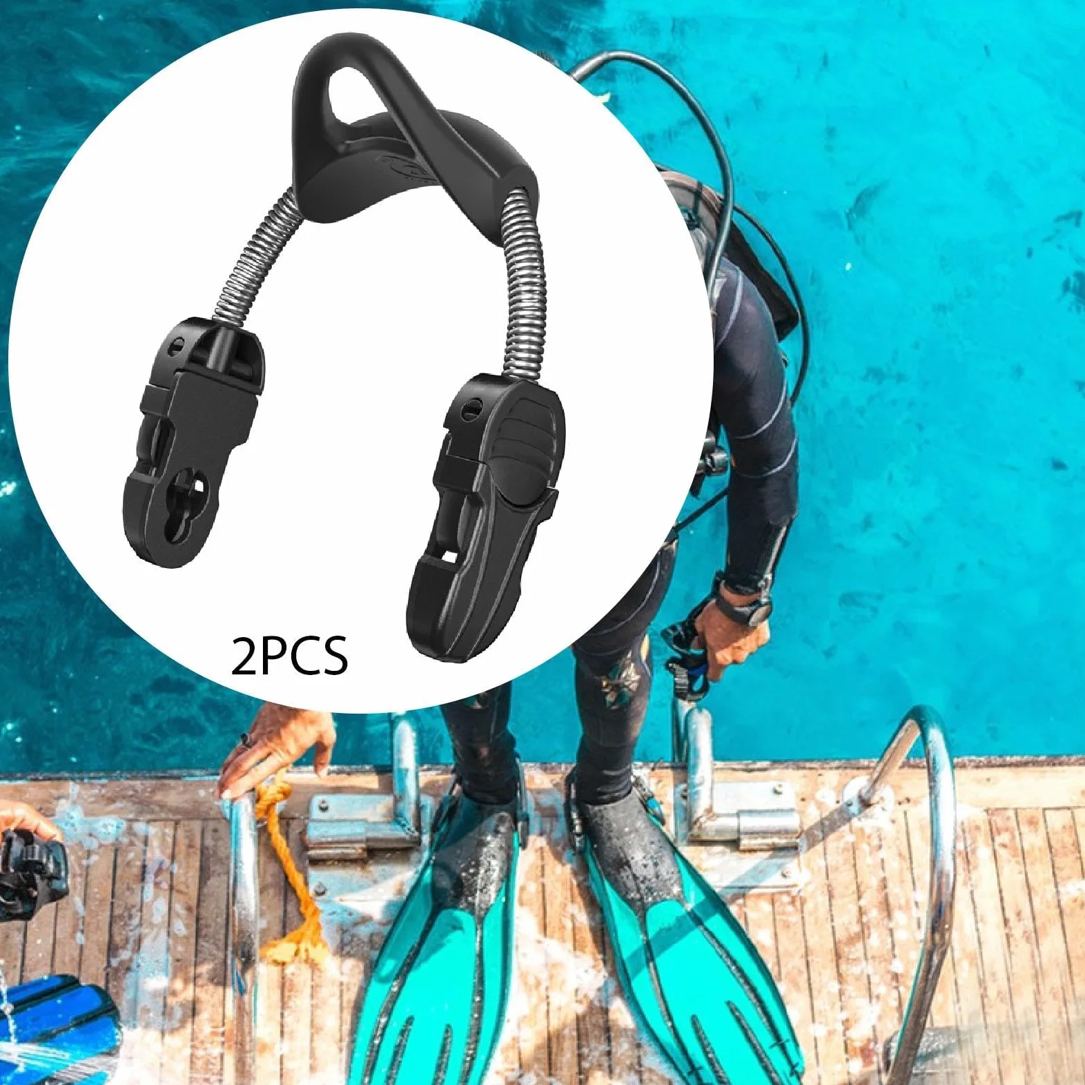 2 Piezas Correas de Aletas de Goma para Reemplazo de Flippers Hebillas de Liberación Rápida Material Flexible y Resistente Ajuste Universal para