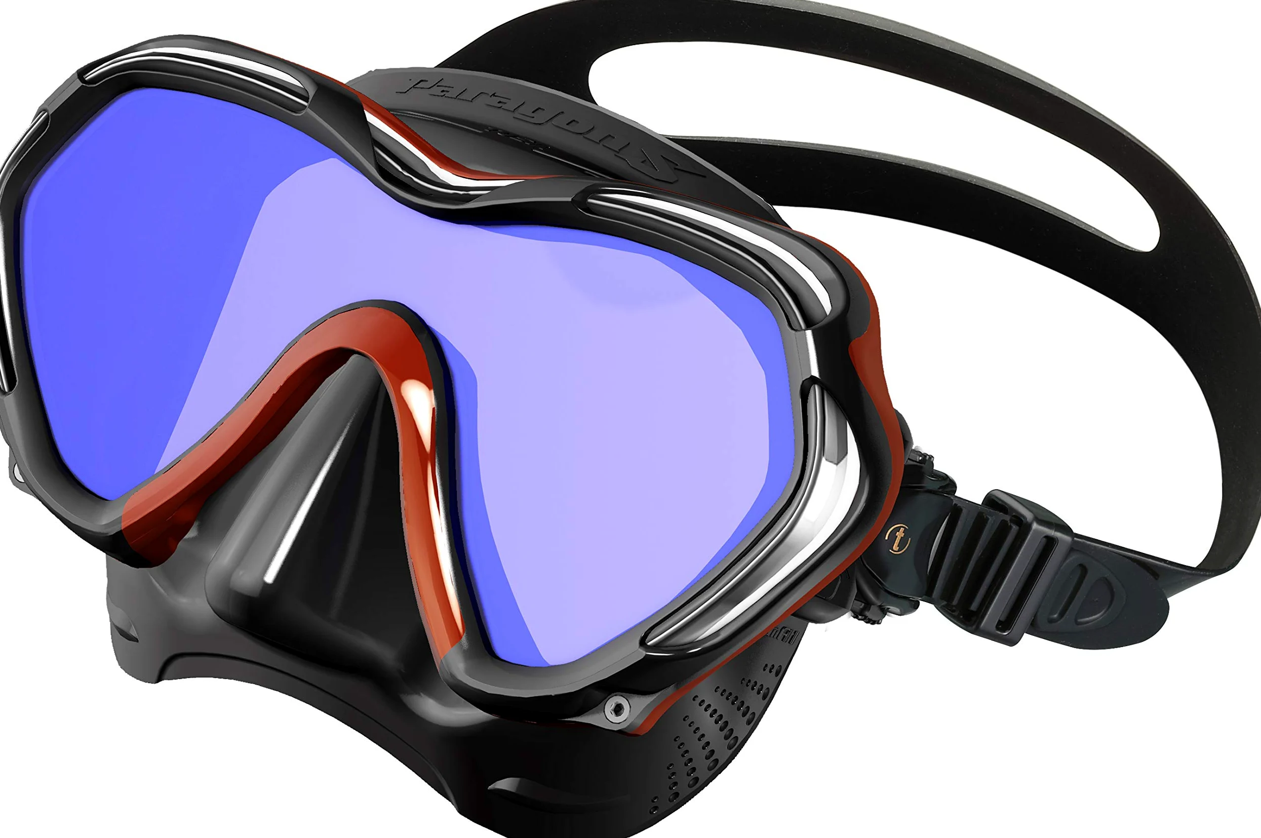 TUSA Paragon S Máscara de buceo con filtro UV profesional (M1007S) (rojo oscuro metálico)