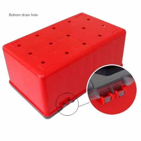 Caja de herramientas de pesca, caja de almacenamiento multifuncional para cebo con agujero de drenaje para una mejor organización y accesorios