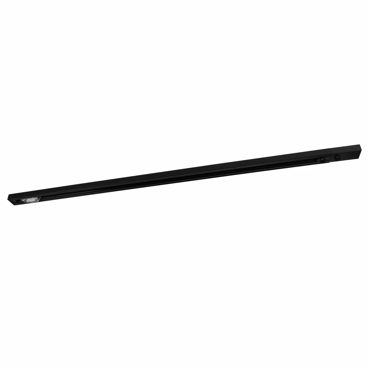QAZQA Moderno carril monofásico 1 metro negro acero LED Max. 1 x Watt