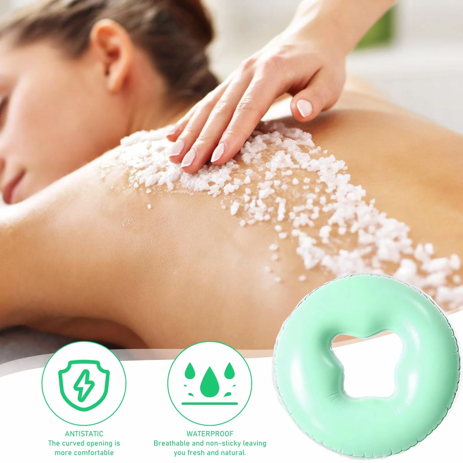 Cojín de silicona facial para spa y masaje