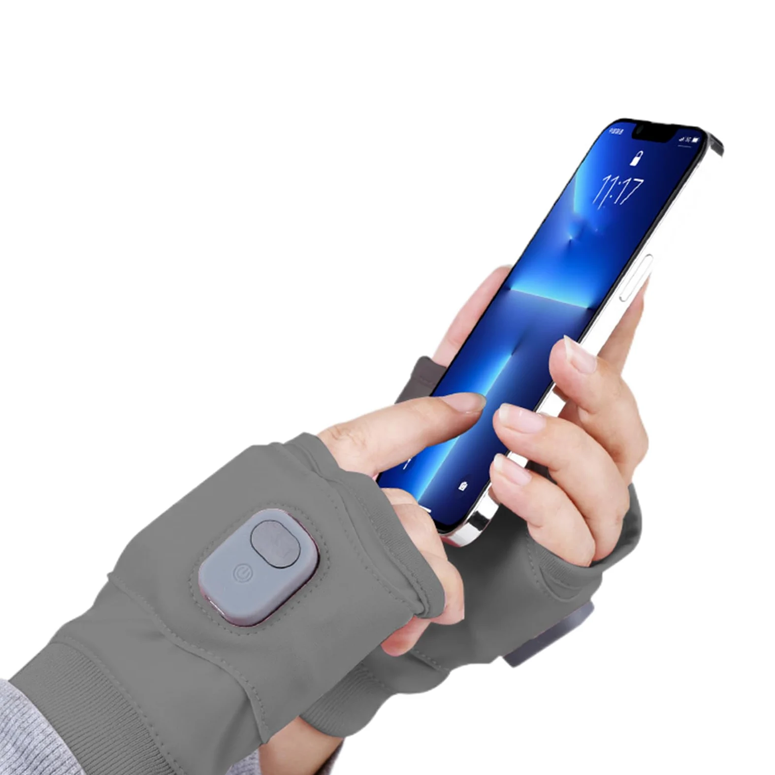 Guantes calentadores de manos eléctricos, recargables, control de temperatura de 3 niveles para ciclismo, correr y senderismo