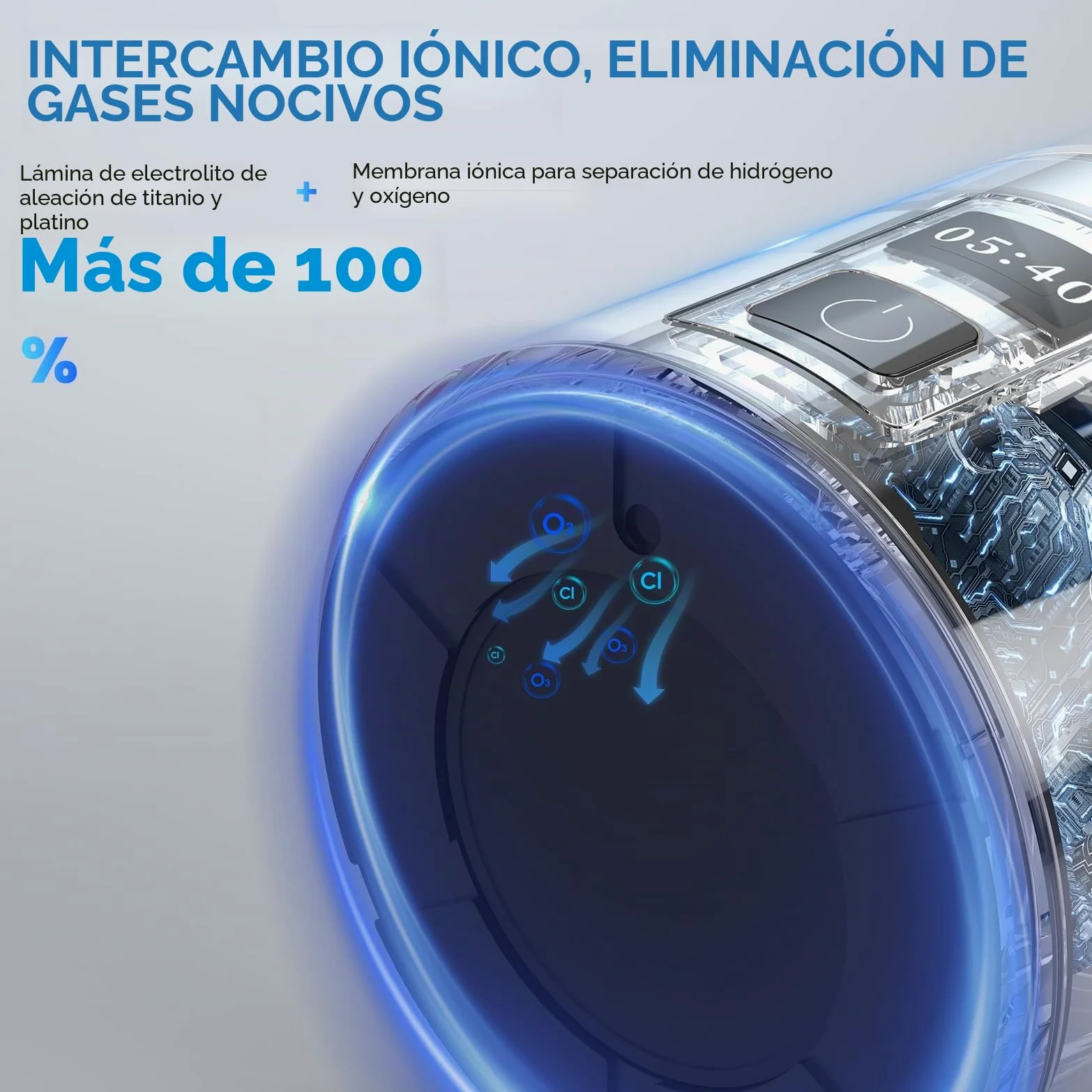 PUREPEBRIX Generador de botellas de agua de hidrógeno hasta 8100 PPB de hidrógeno molecular
