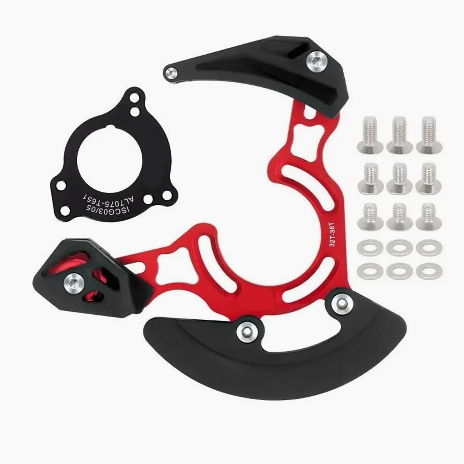Compatible con bicicletas de montaña, piezas ciclismo, guía cadena bicicleta, accesorio BB, estabilizador tensor extractor cadena(Matte Black3)