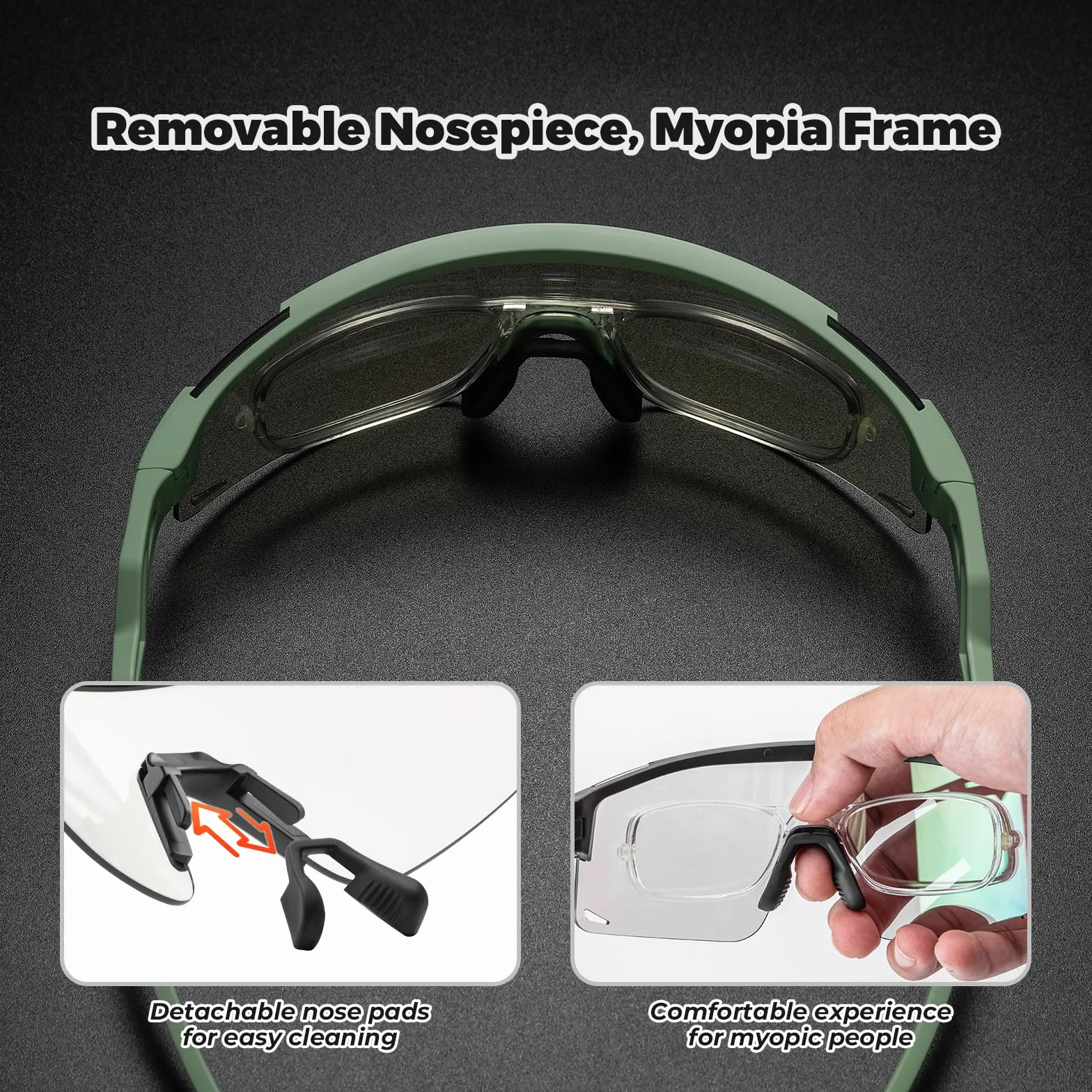 ROCKBROS Gafas de Ciclismo Polarizadas Gafas de Sol Deportivas para Hombre y Mujer Protección UV Montura TR90 para Ciclismo MTB Running Pesca Deportes al Aire Libre