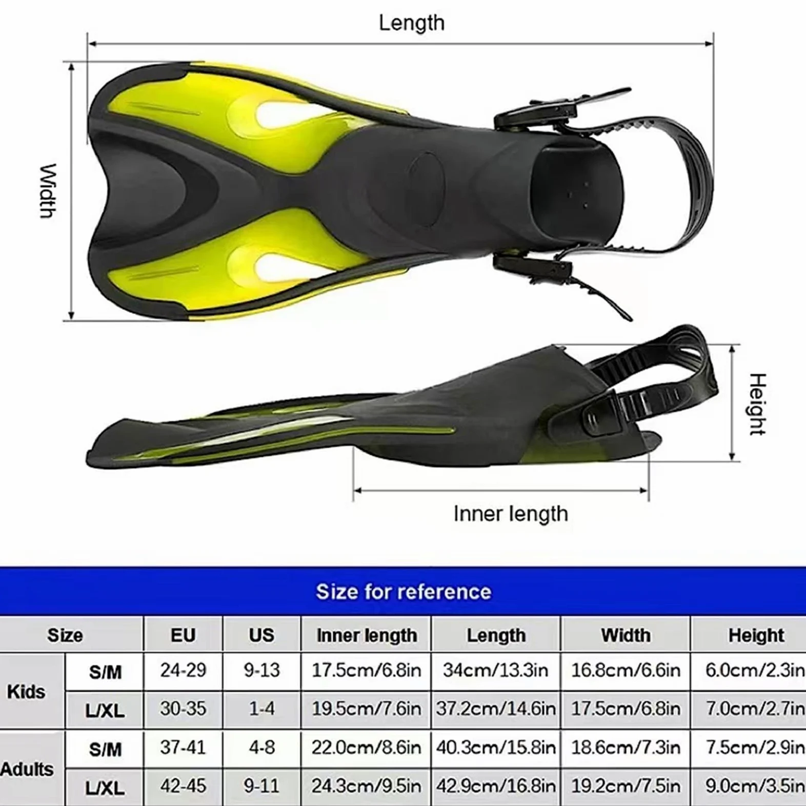 Aletas de Entrenamiento Zapatos de Rana for niños, Aletas Cortas Ajustables Silicona for Asistencia al Buceo, Equipo Entrenamiento liviano for para Entrenamiento Acuático