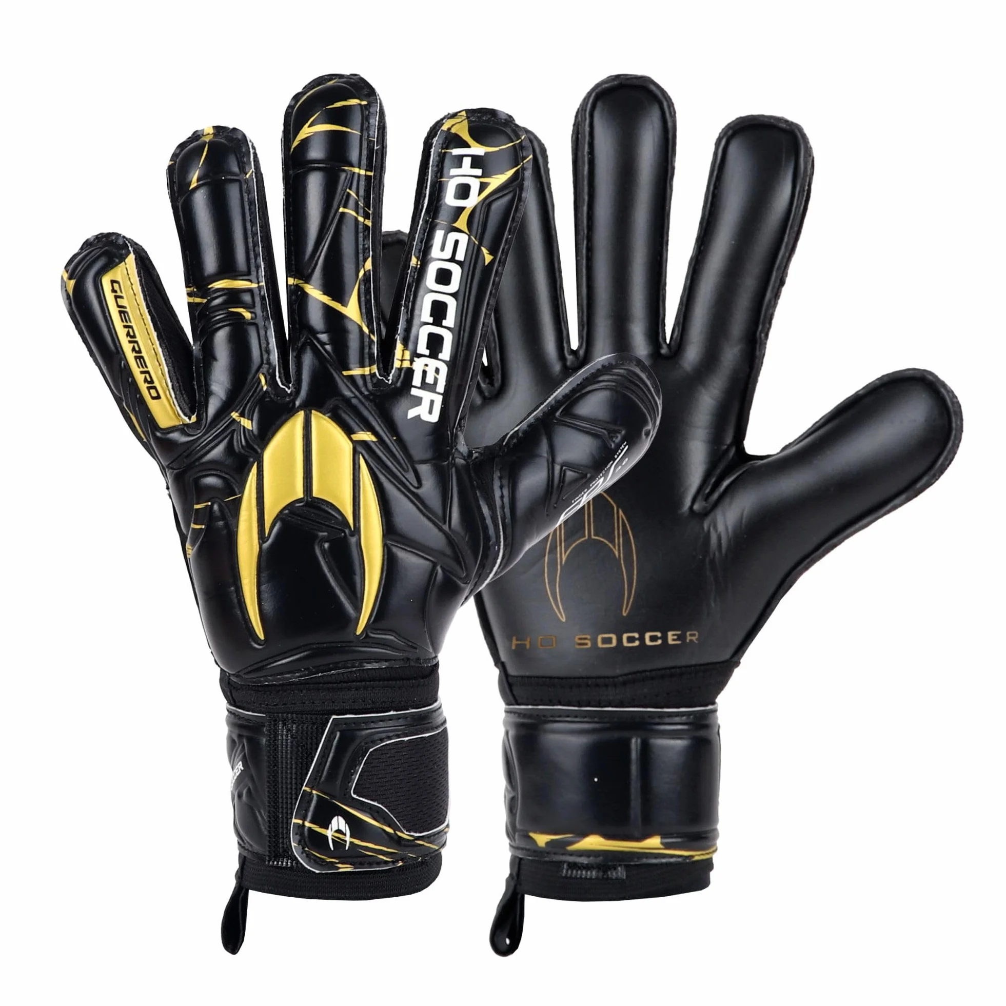HO Soccer Guerrero Primary Protek Golden Team Guantes Portero con Protecciones Extraíbles Negro/Dorado 8