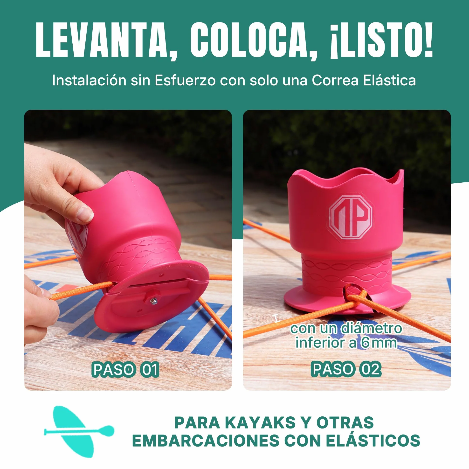 niphean Portavasos para Tabla Paddle Surf Hinchable, Accesorio Versátil | Portavasos para Tabla Paddle Surf Resistente y Estable, Kayak y Barco, Soporte Universal para Botellas Grandes