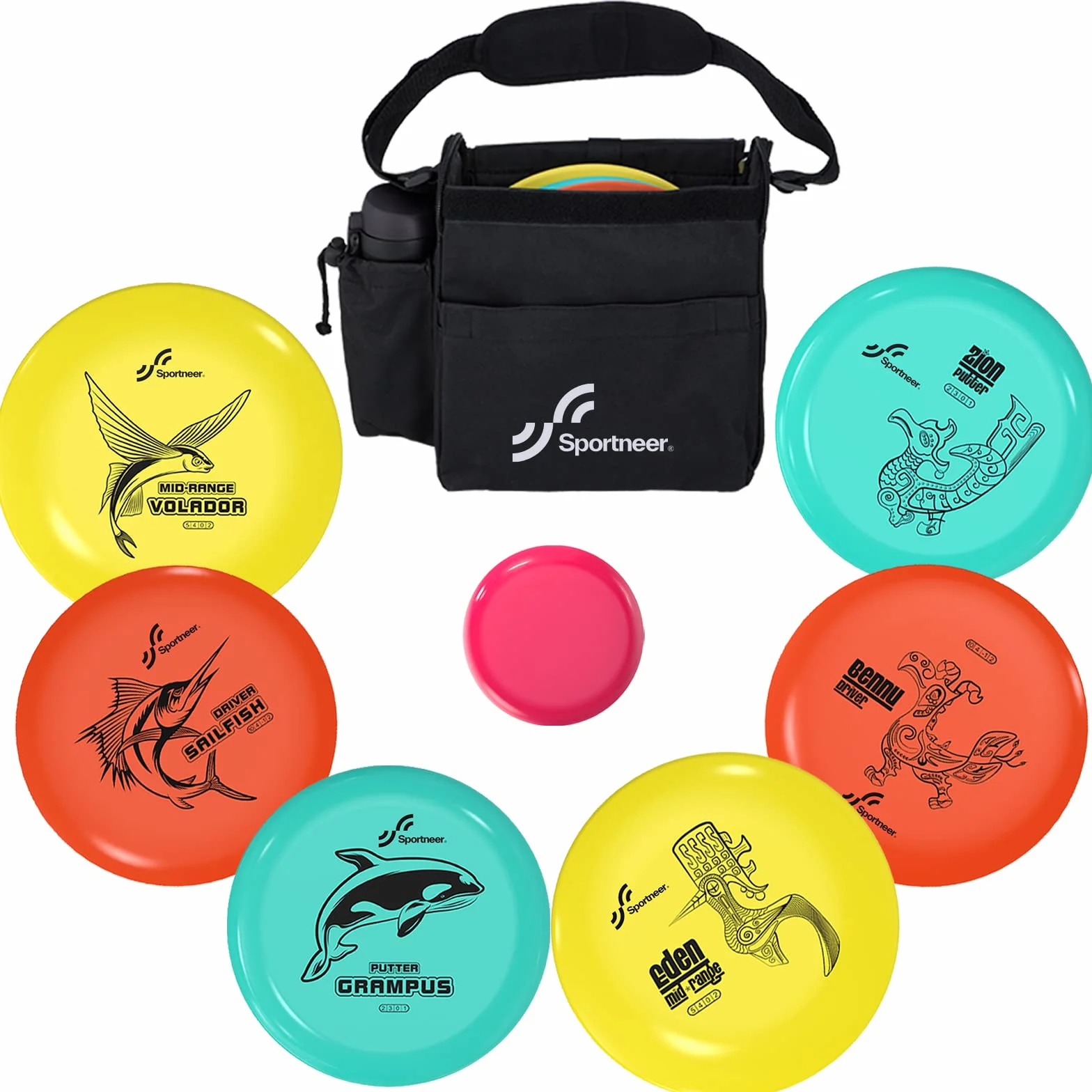 Sportneer Disco volador LED recargable USB-C, 175 g, HDPE, 3 modos de color, sensor de movimiento