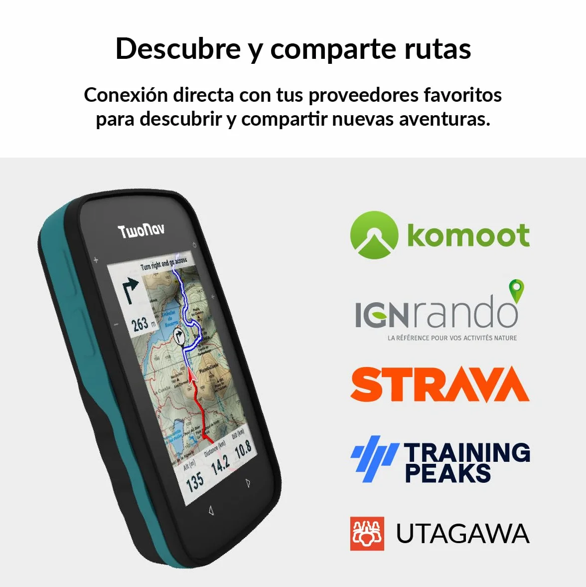 TwoNav Cross Plus (64 GB) + Mapa Completo España IGN Topo 1:25.000 Instalado, GPS con Pantalla 3.2 Pulgadas para MTB, Ciclismo, Trekking o Senderismo
