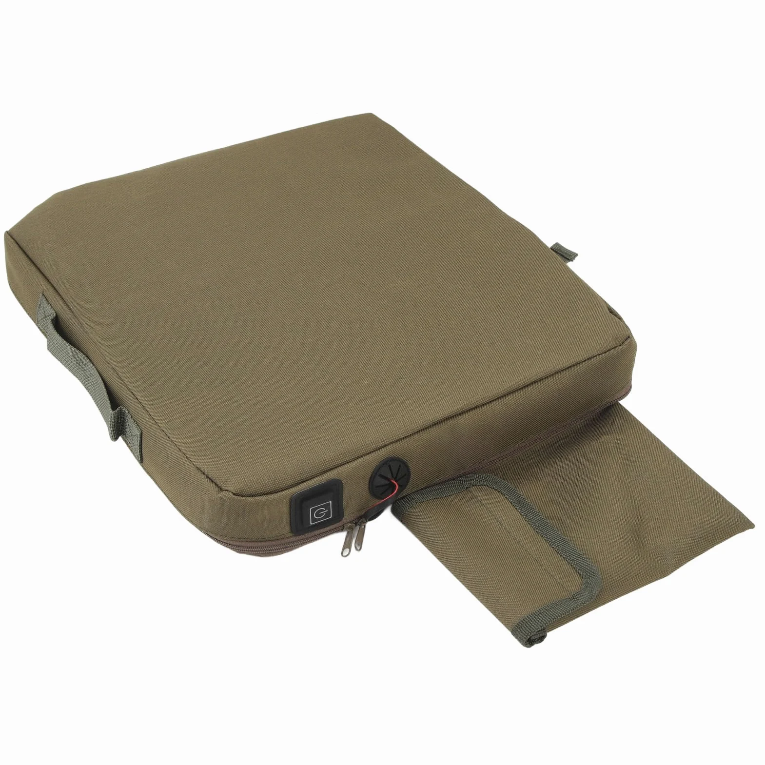 VGEBY Cojín de Asiento con Calefacción Portátil, Carga USB, 3 Configuraciones de Temperatura, Ligero, Impermeable, con Tecnología de Calefacción Inteligente, para Acampar, Pescar,