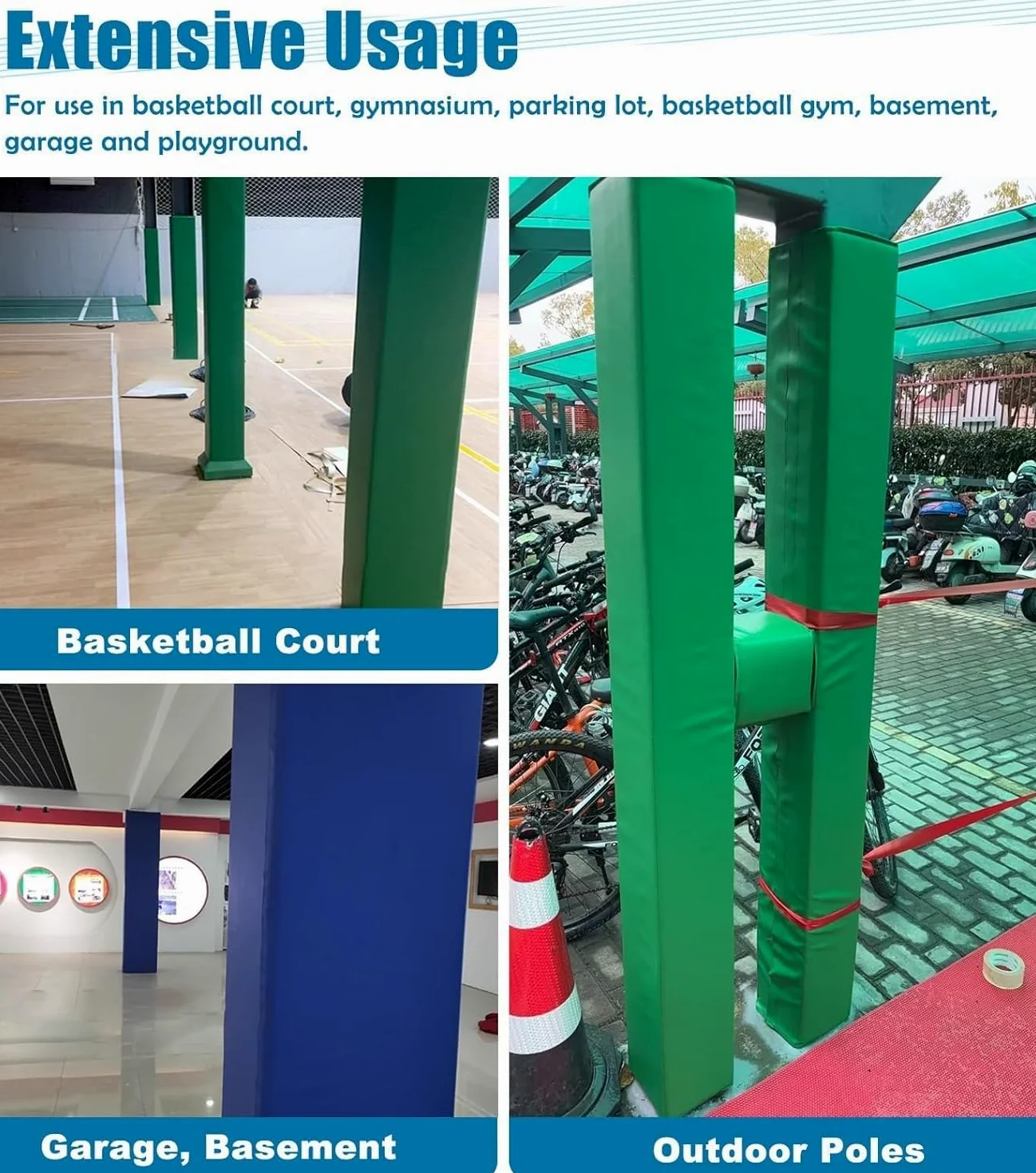 Genérico Almohadilla Cuadrada For Postes, Compatible con Columnas De Postes Grandes De 18 X 18 Cm Y 20 X 20 Cm. Almohadilla Envolvente For Gimnasios Y Áreas De Juegos