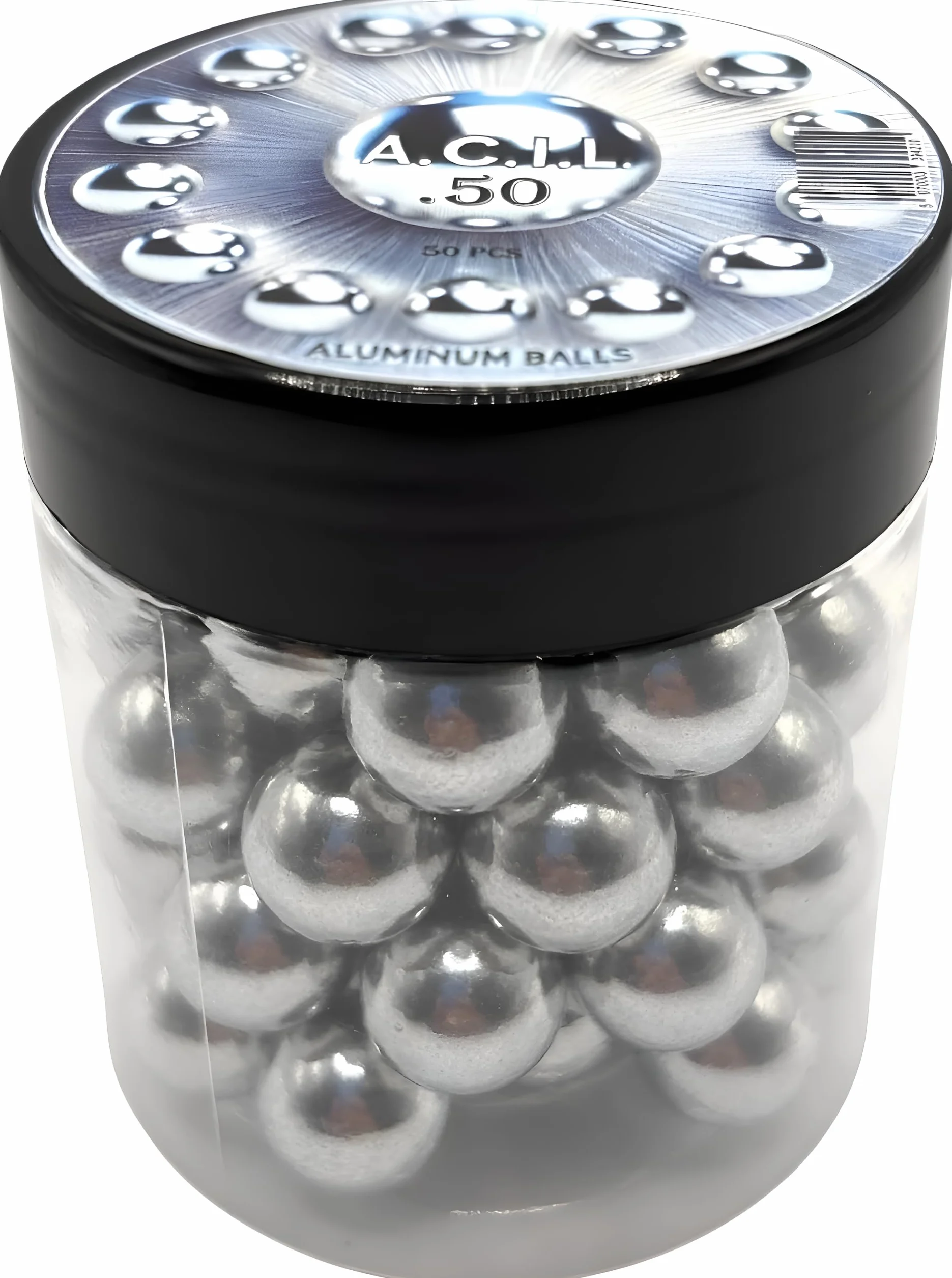 Bolas de aluminio 50 calibres, bolas de pintura sólidas sin costuras para alto impacto, entrenamiento, práctica y defensa (50 unidades)