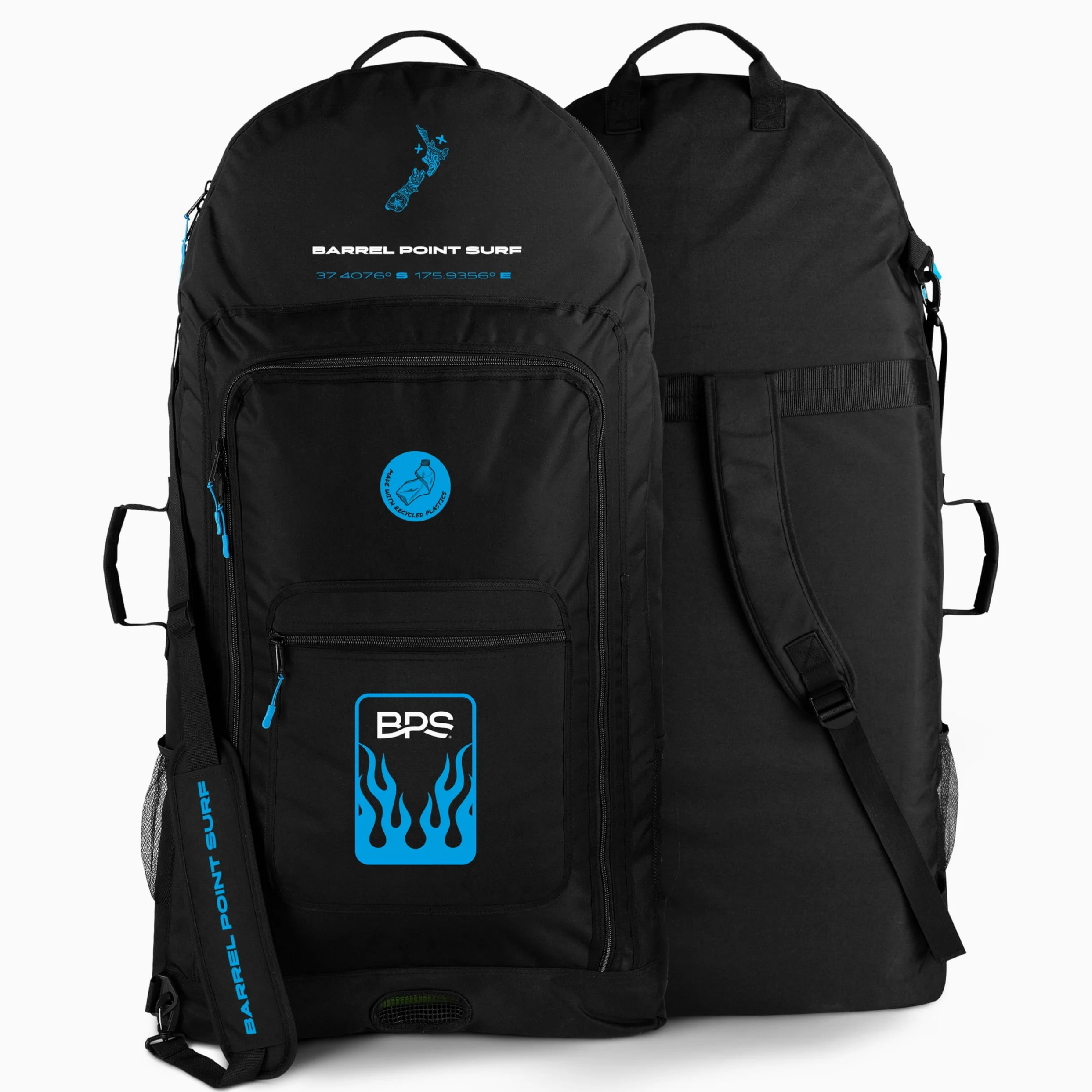BPS Bolsa de bodyboard de Nueva Zelanda con capacidad de 2 a 3 tablas, hecha de plásticos reciclados, ayuda a eliminar los residuos de vertederos y océanos