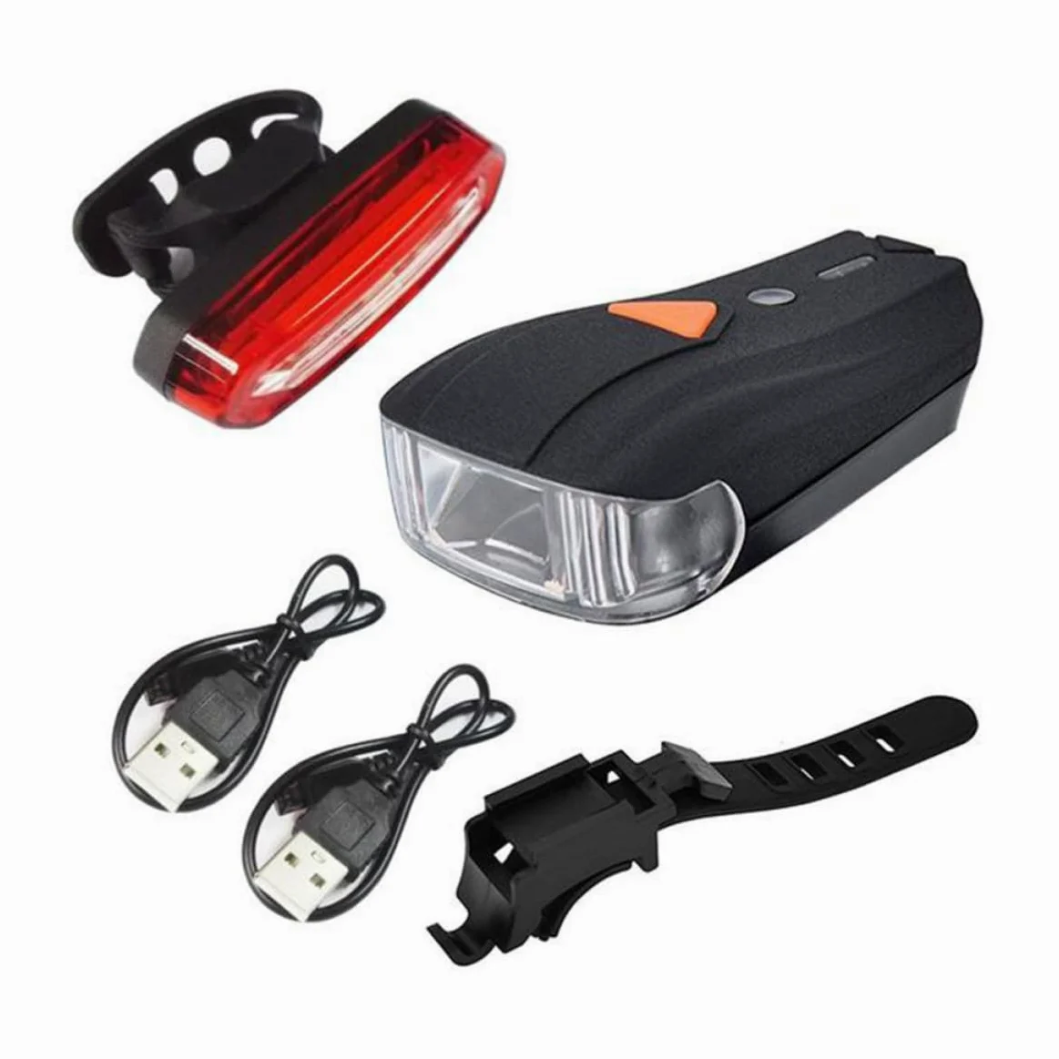 Juego de Luces para Bicicleta Delantera y Trasera Recargable USB Luz LED Super Brillante y Larga Duración para Ciclismo Nocturno y Diferentes Condiciones Climáticas