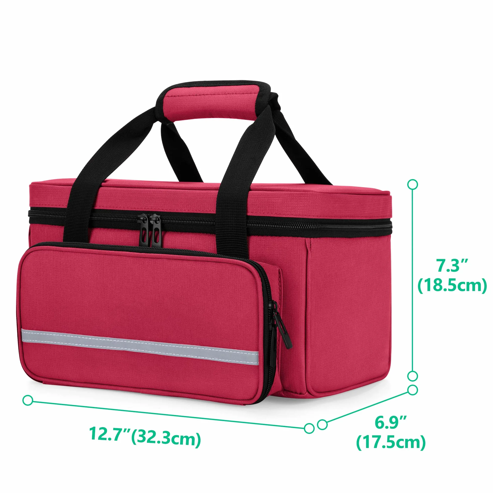 CURMIO Botiquín de Primeros Auxilios Vacío, Bolsa Médica de Emergencia Rojo