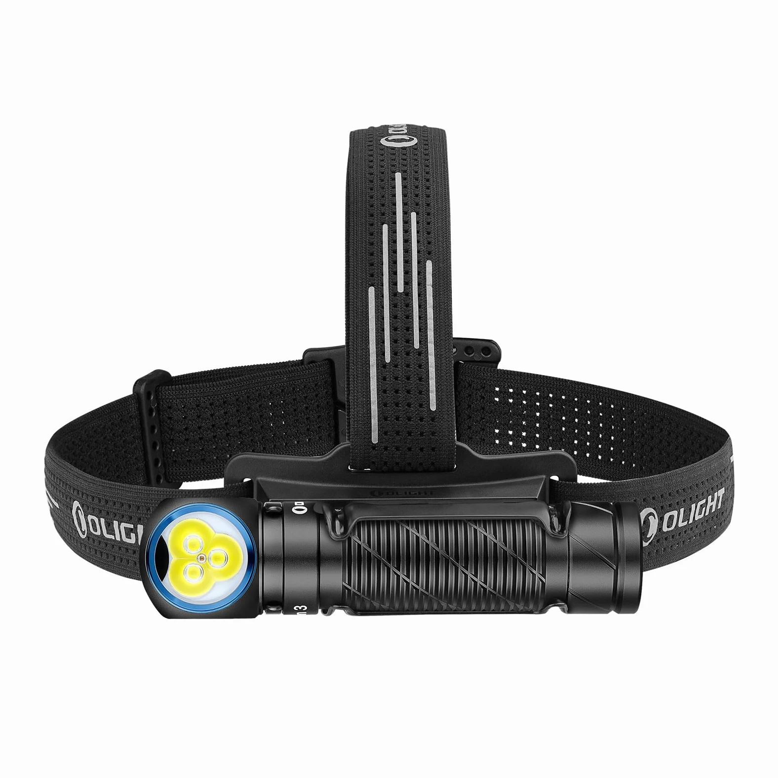 OLIGHT Perun - Linterna frontal LED de 3000 lúmenes, linterna frontal recargable con opción de luz roja, ideal para camping, trabajo, reparaciones y exteriores (negro)