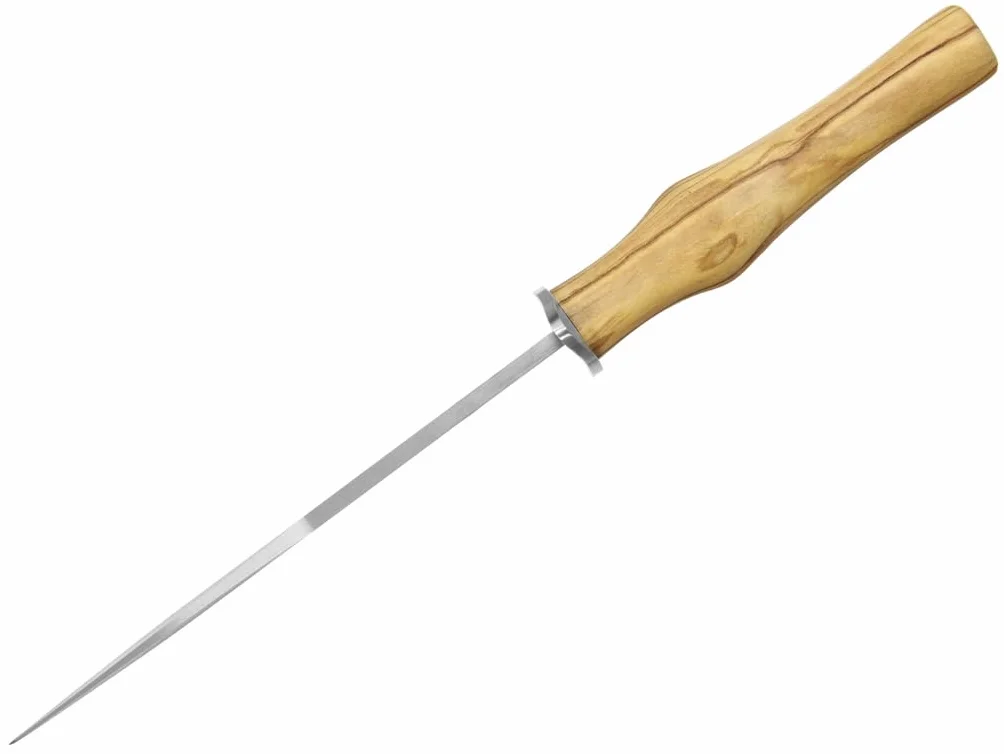 LO TRINCO YO Muela Cuchillo Cazorla CAZ-16OL con hoja de acero inoxidable MoVa y empuñadura de Madera de olivo para Caza, Pesca, Supervivencia y Bushcraft