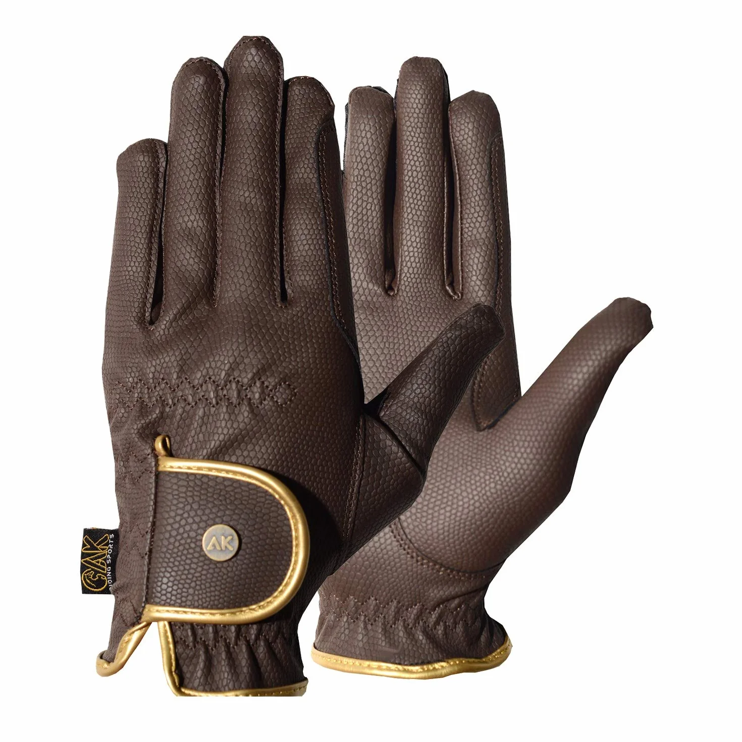 AK AKRS-6344 - Guantes de equitación unisex con agarre sintético para todas las estaciones, duraderos, antideslizantes, agarre de rienda transpirable, ajuste elástico, muñeca de velcro ajustable para