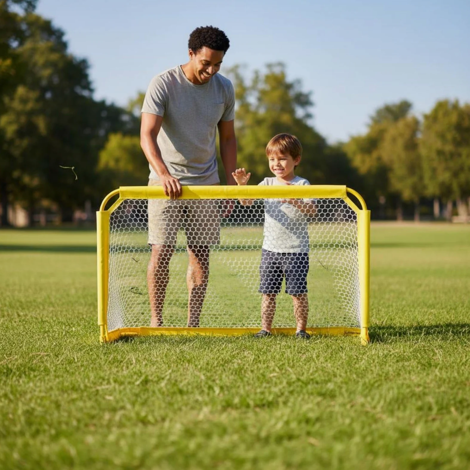 Portería de Fútbol Infantil Meta para Niños Arco Plegable Red Portátil con Malla sin Nudos de Oxford Esquinas Redondeadas Estabilidad Fácil de