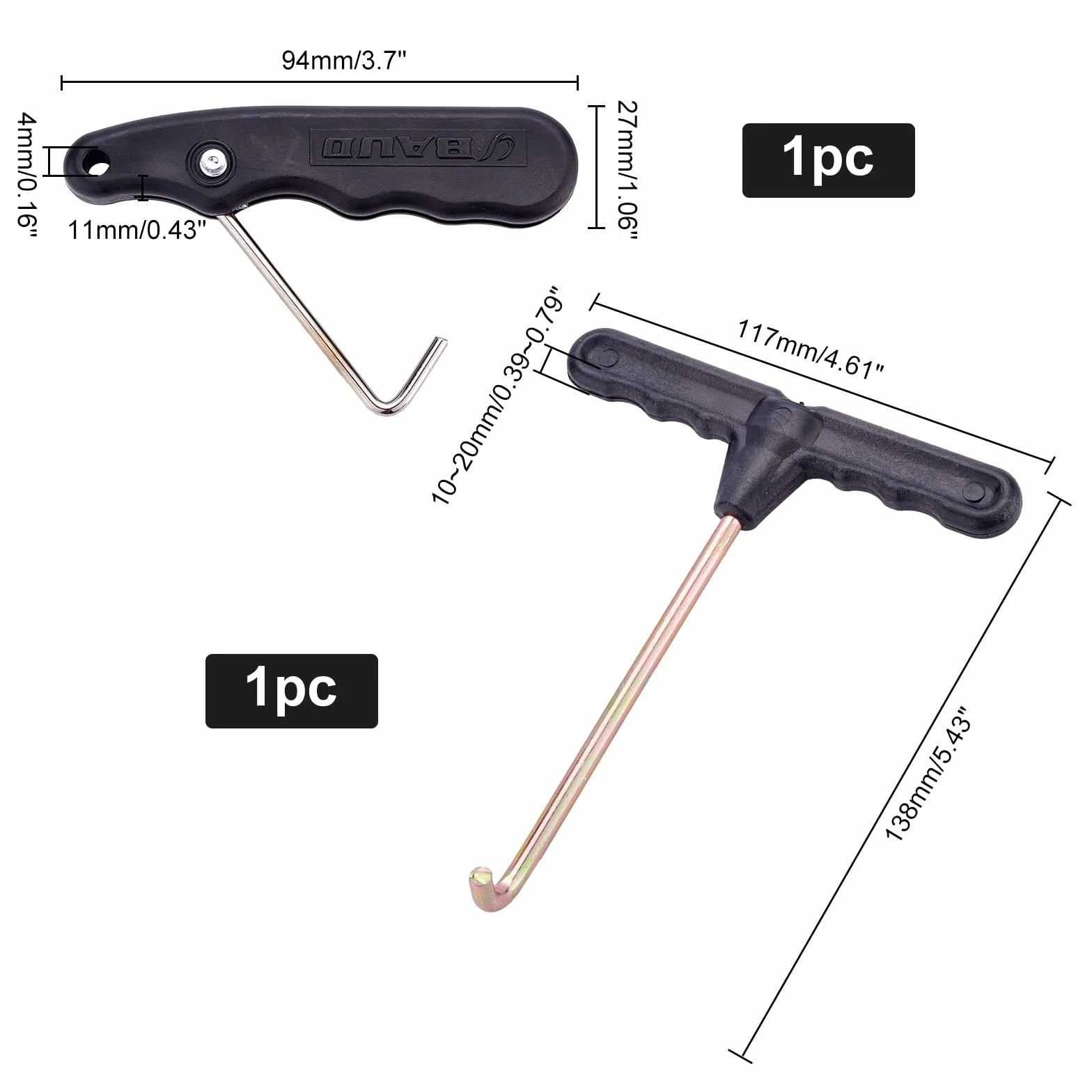 SUPERFINDINGS 1Pc Skate Lace Tightener PP Plastic Tightener Mango Hold con 1Pc Ganchos Black Sports Folding Lace Tightener para Patines de Hielo Botas de Patines Artísticos