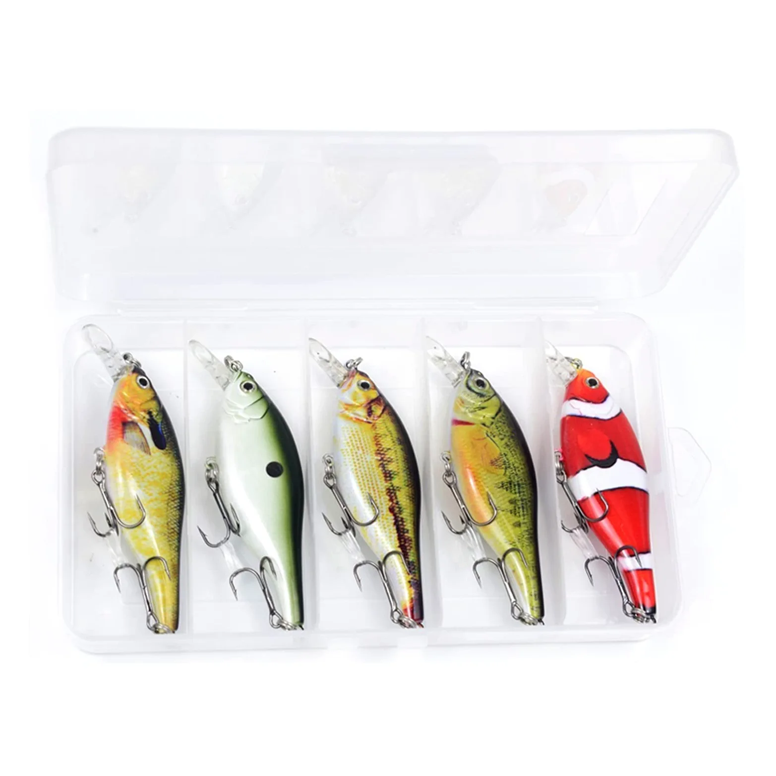 Señuelos de Pesca Señuelos de Pesca Buceo Wobblers Cebo Artificial Crankbait Pesca Switebait para Bass Trout Waterwater Freshwater Pesca 5pcs Cebos Artificiales