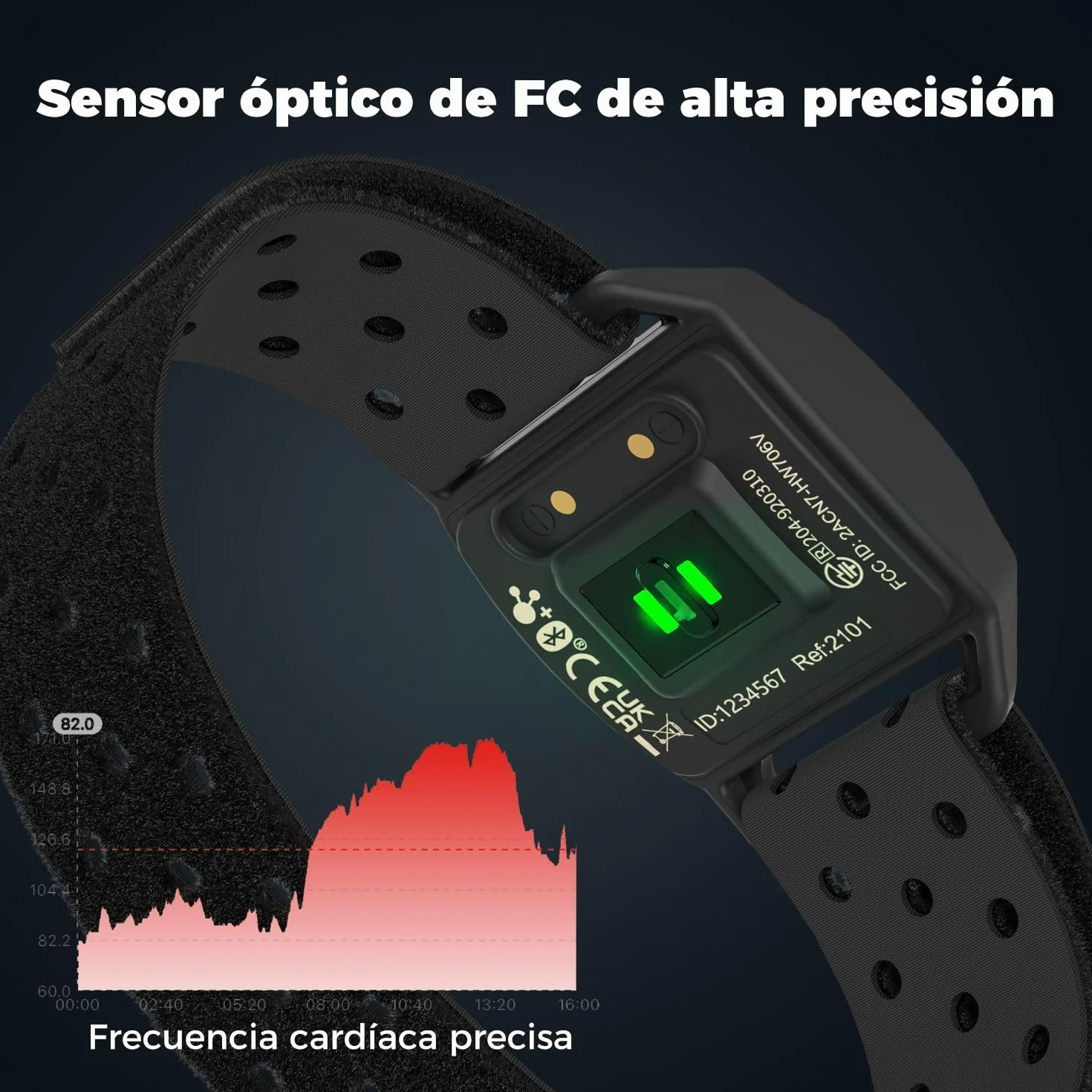 COOSPO Pulsera Sensor óptico frecuencia cardíaca Bluetooth 4.0 Ant+ Compatible Garmin