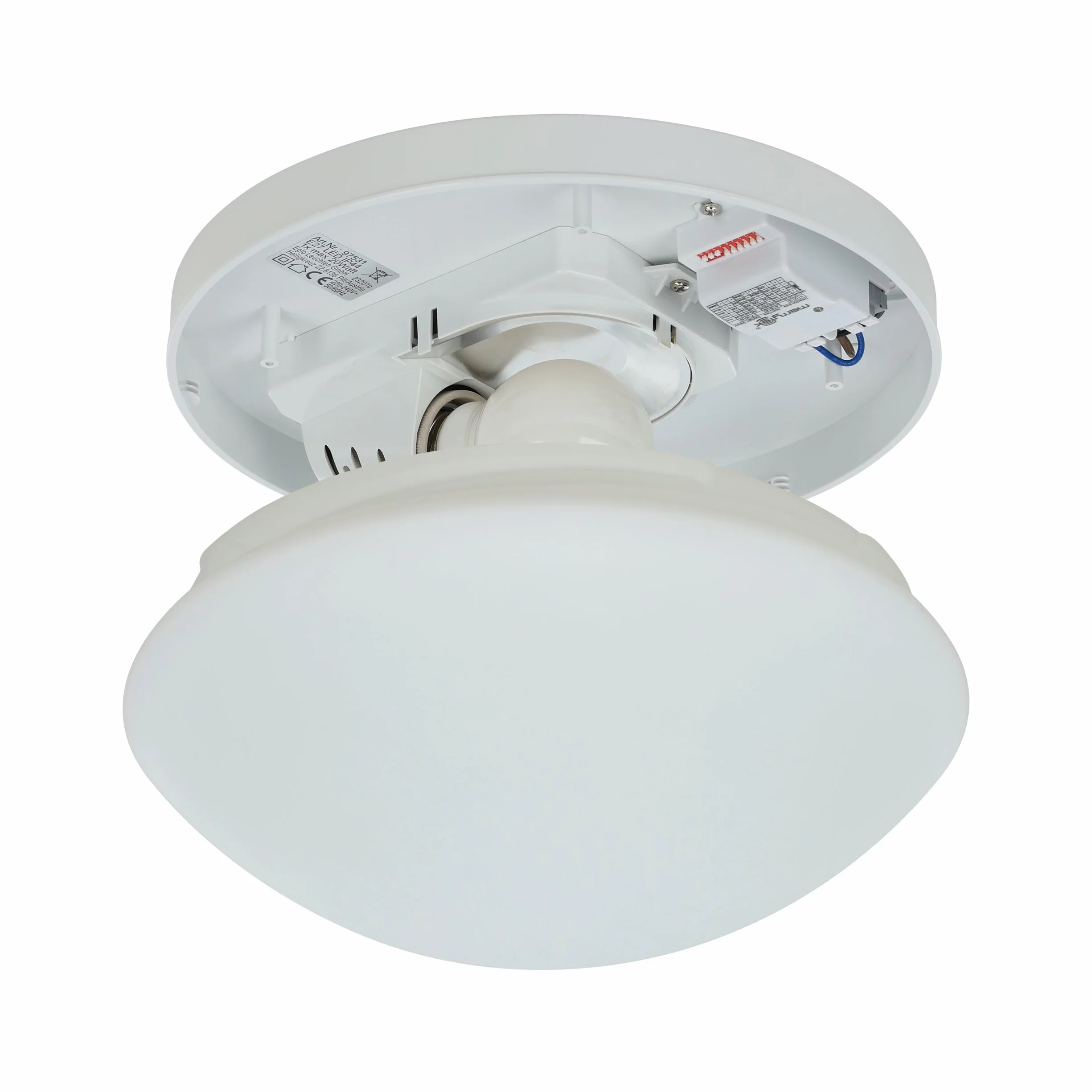 Eglo Lámpara de techo Bari-M con sensor de movimiento y luz diurna, IP44, E27