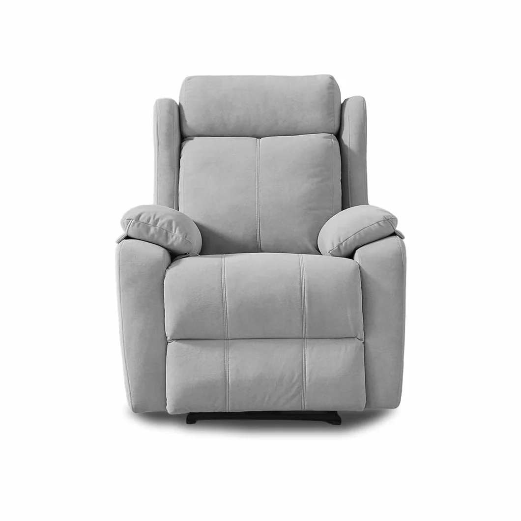 Sillón Relax Reclinable Eléctrico Gravedad Cero Desenfundable Madera de Pino Gris