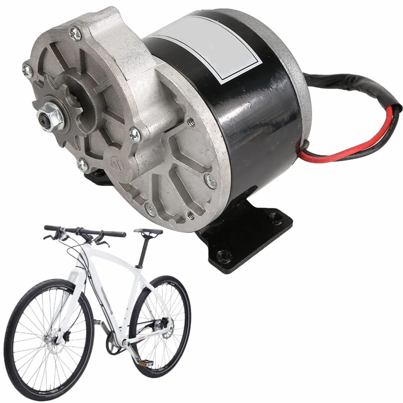 KIMISS Motor con Piñón 12V 250W, Engranaje de 9 Dientes, Reducción de Motor de CC sin Escobillas para Scooter Eléctrico