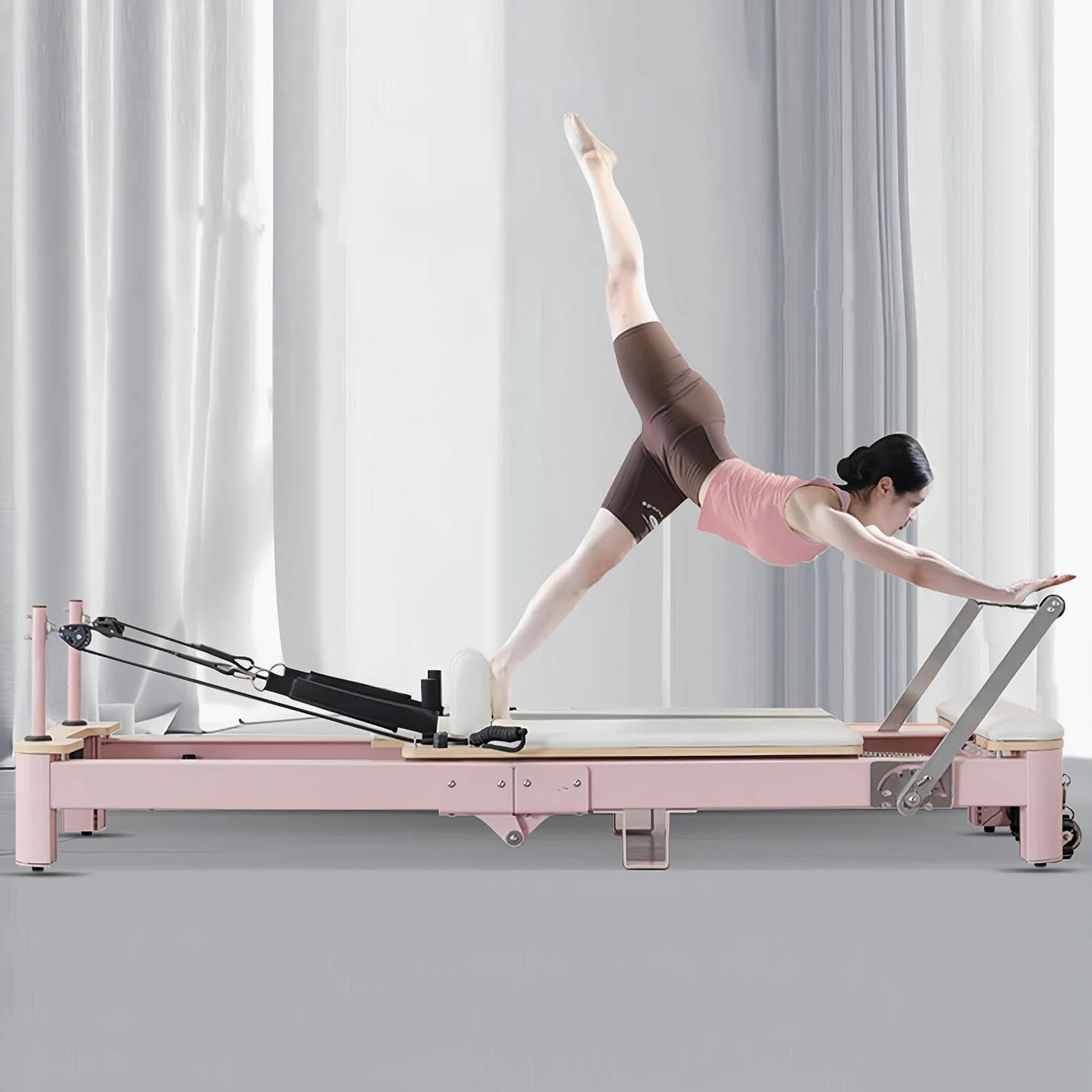 Accesorios para Pilates Reformer, Accesorios De Polea Y Cambio De Velocidad para Pilates Reformer, Pilatess Edge para Ejercicios De Suelo, Equipamiento De Pilatess