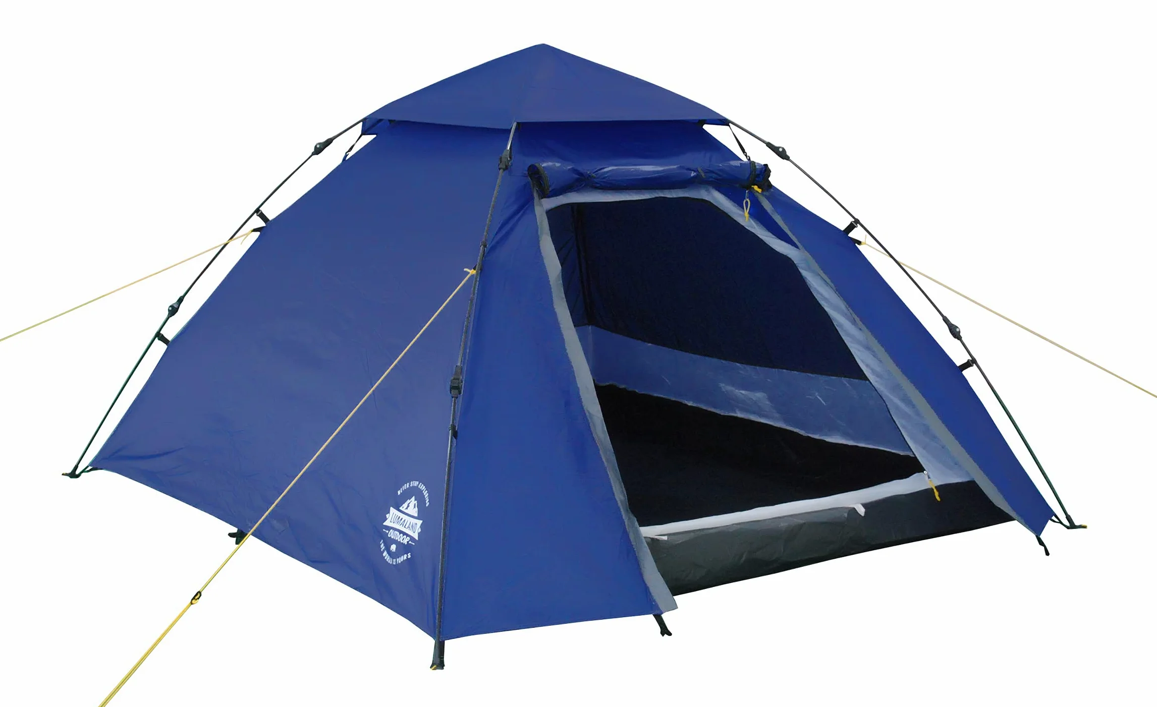 Lumaland Tienda de campaña Pop Up 2-3 Personas 215x195x120 cm 4 Estaciones Impermeable Ligera