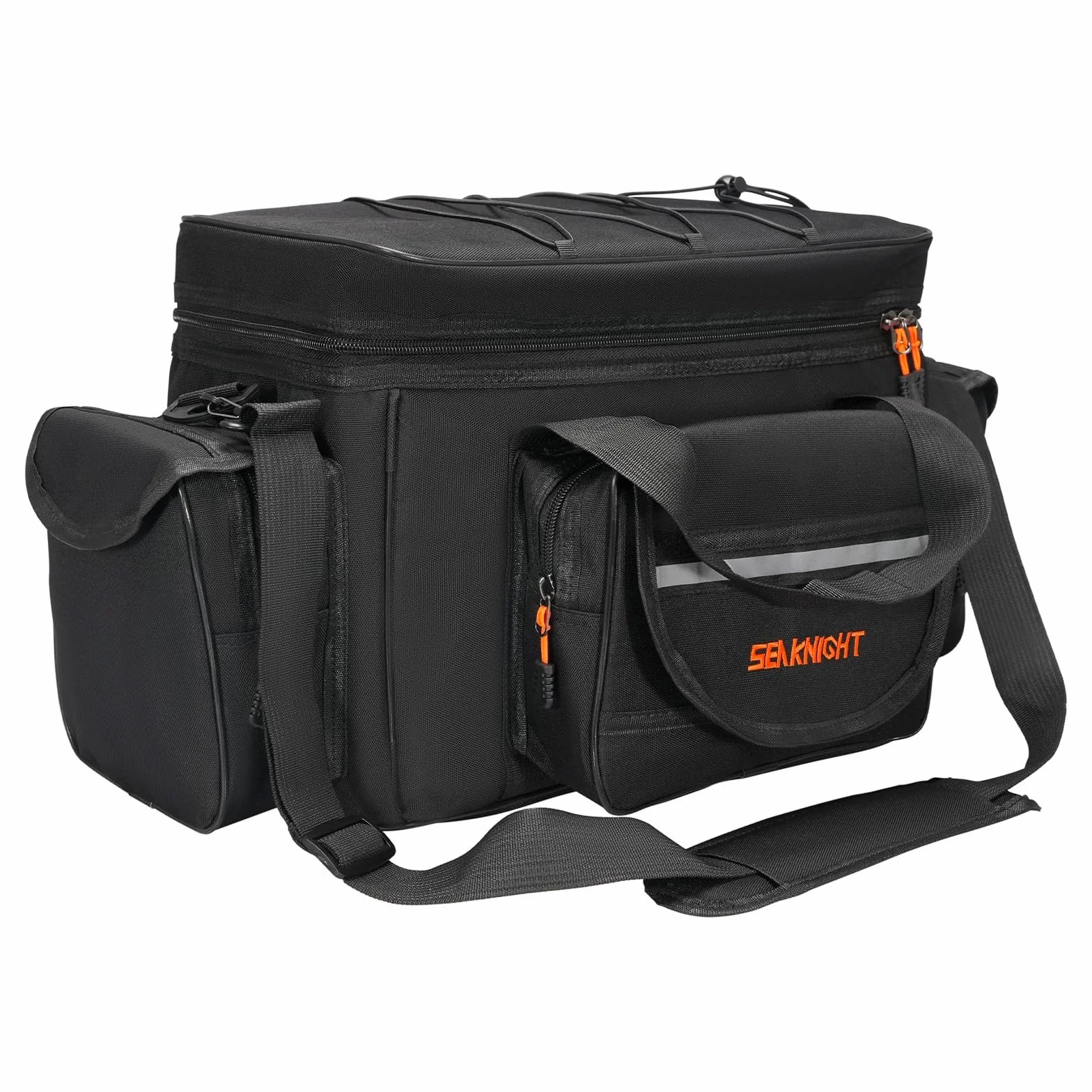Seaknight Bolsa de pesca de un solo hombro, bolsa de pesca de carpa, bolsa de pesca en el mar, bolsa de camuflaje al aire libre, bolsa de viaje para senderismo, L - Negro, Para exteriores