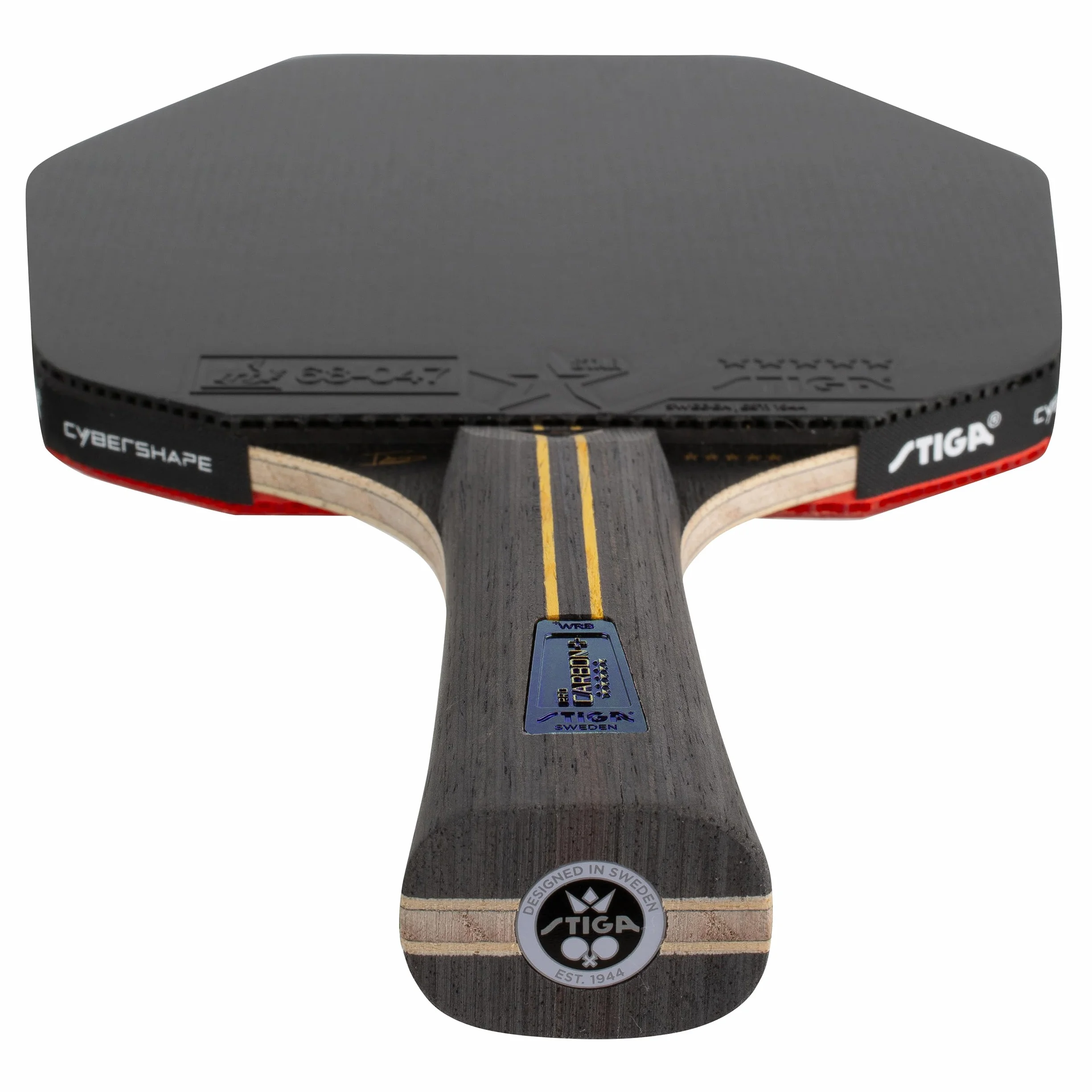 STIGA Pro Carbon Plus Cybershape Truls Edition Pala de Tenis de Mesa, 5 Estrellas; Sweet Spot Optimizado más Grande, Touch Carbon Technology, Goma STAR5 Aprobada por la ITTF, para Jugadores Ofensivos