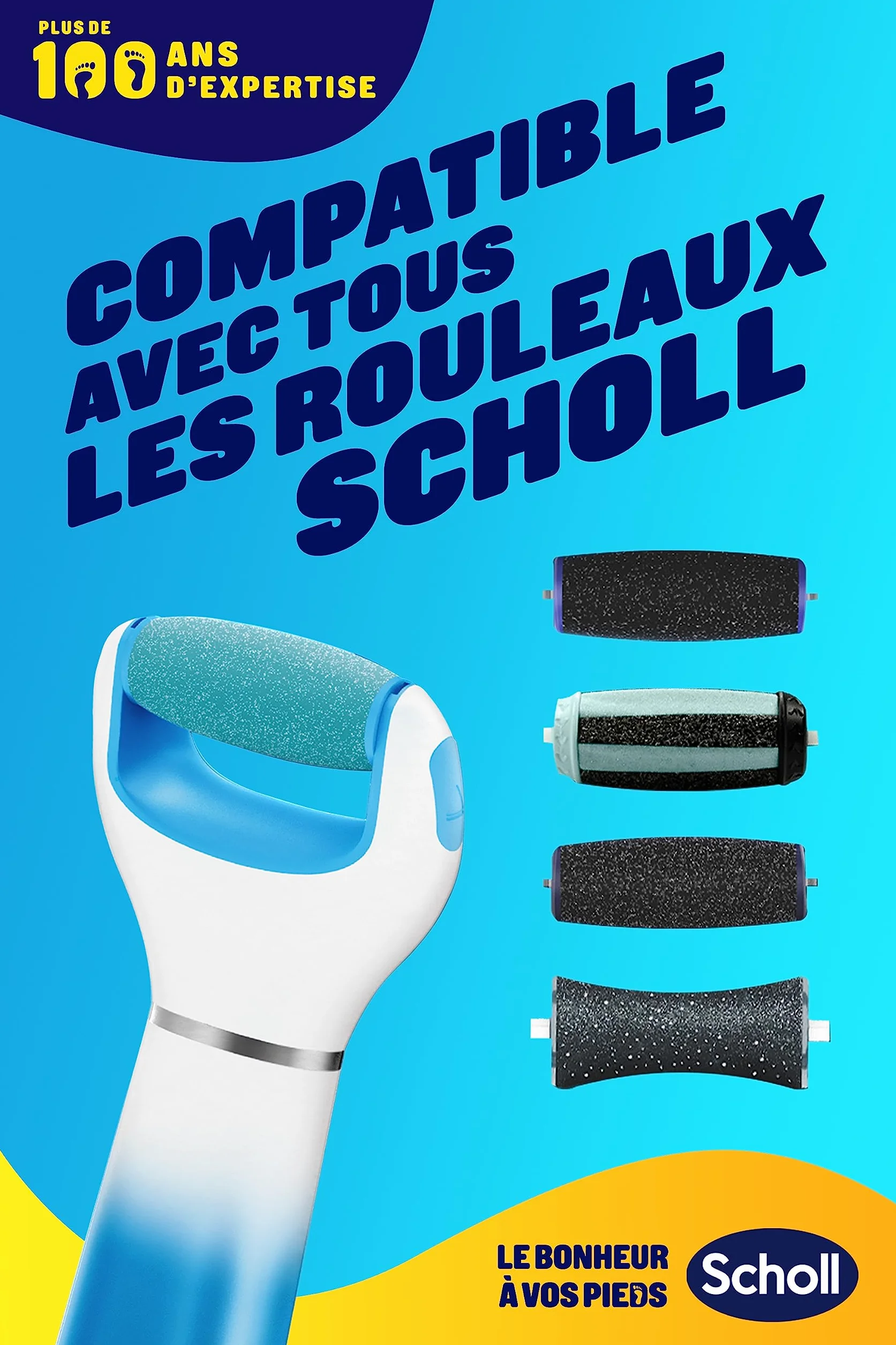Scholl Velvet Smooth Aparato de pedicura eléctrico con Marine Minerals Azul