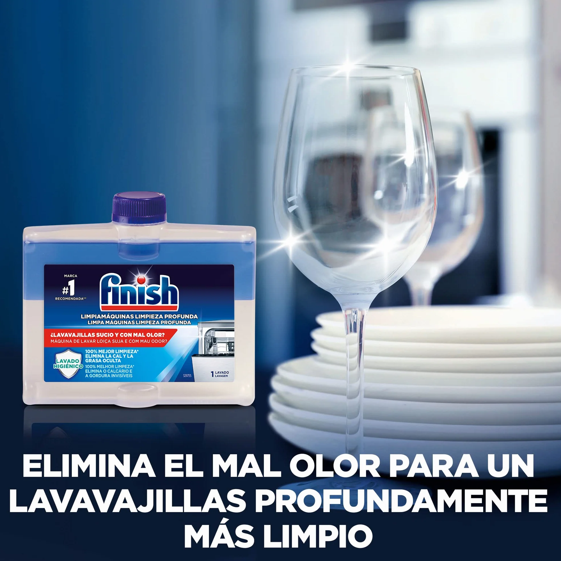 Finish Limpiamáquinas Líquido para Lavavajillas 2 x 250ml