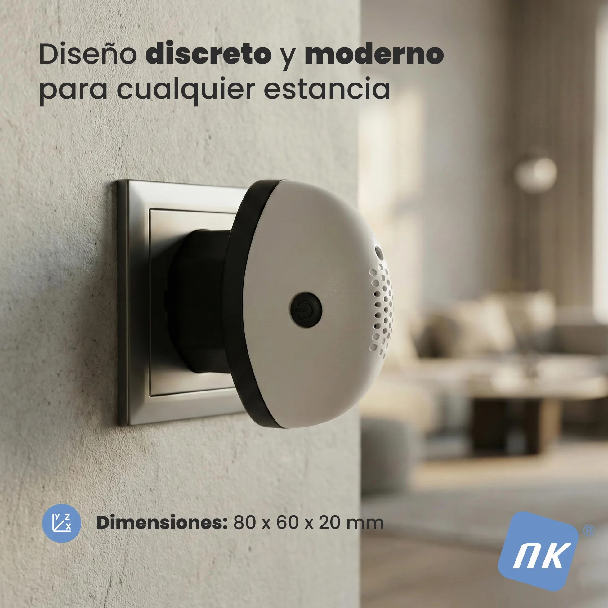 Repelente Ultrasónico Antimosquitos Electrónico 150 m² Blanco Negro