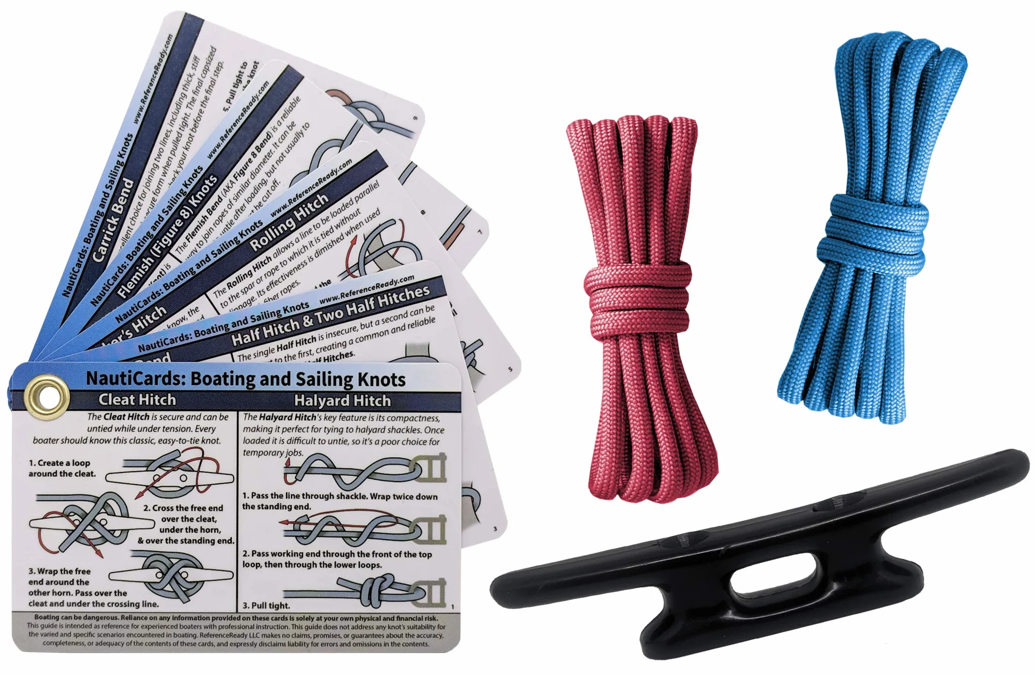 ReferenceReady Kit de Atado de Nudos náuticos para navegantes y Marineros