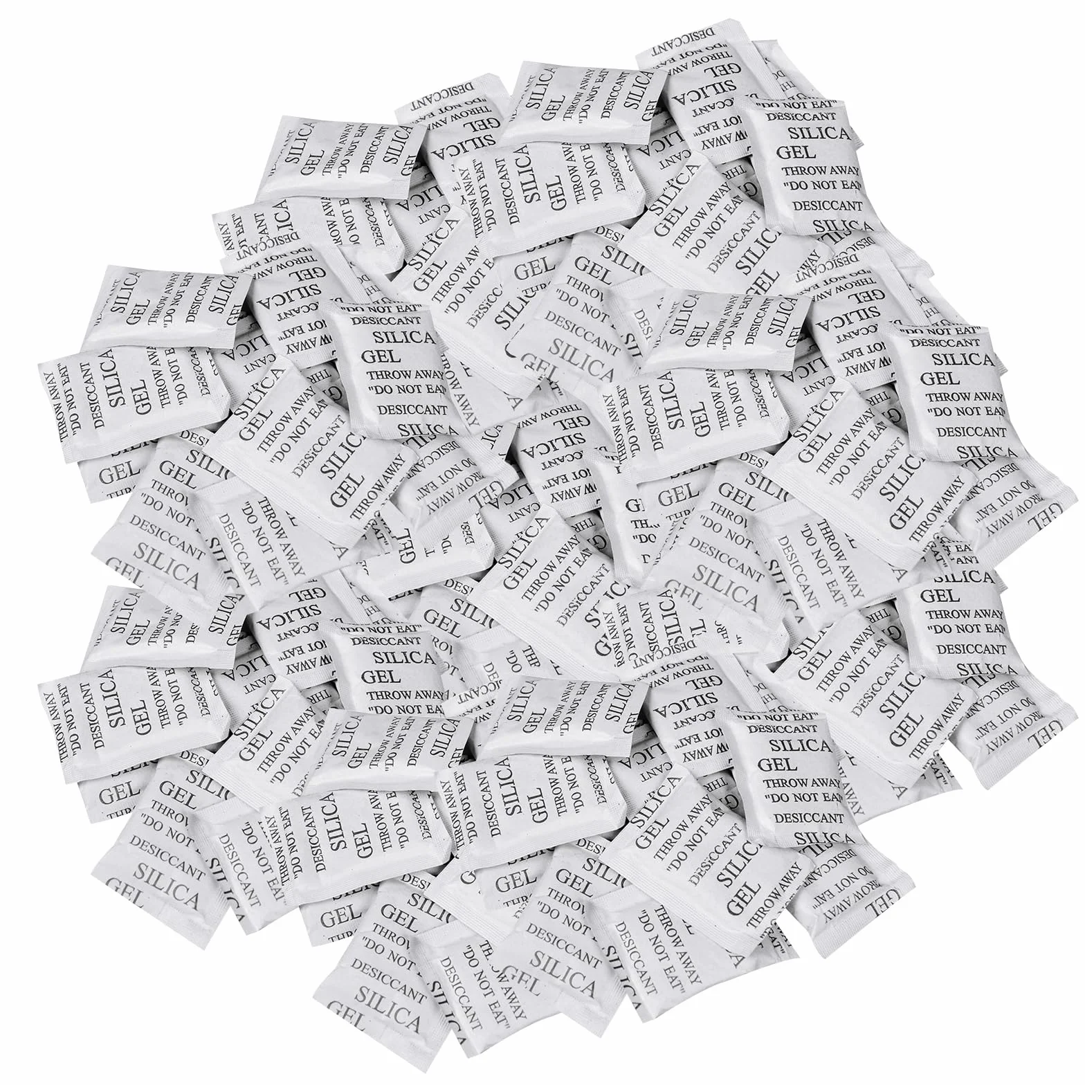 Bolsas de Gel de Sílice 1g, Deshumidificador Desecante Antihumedad para Ropa y Comida